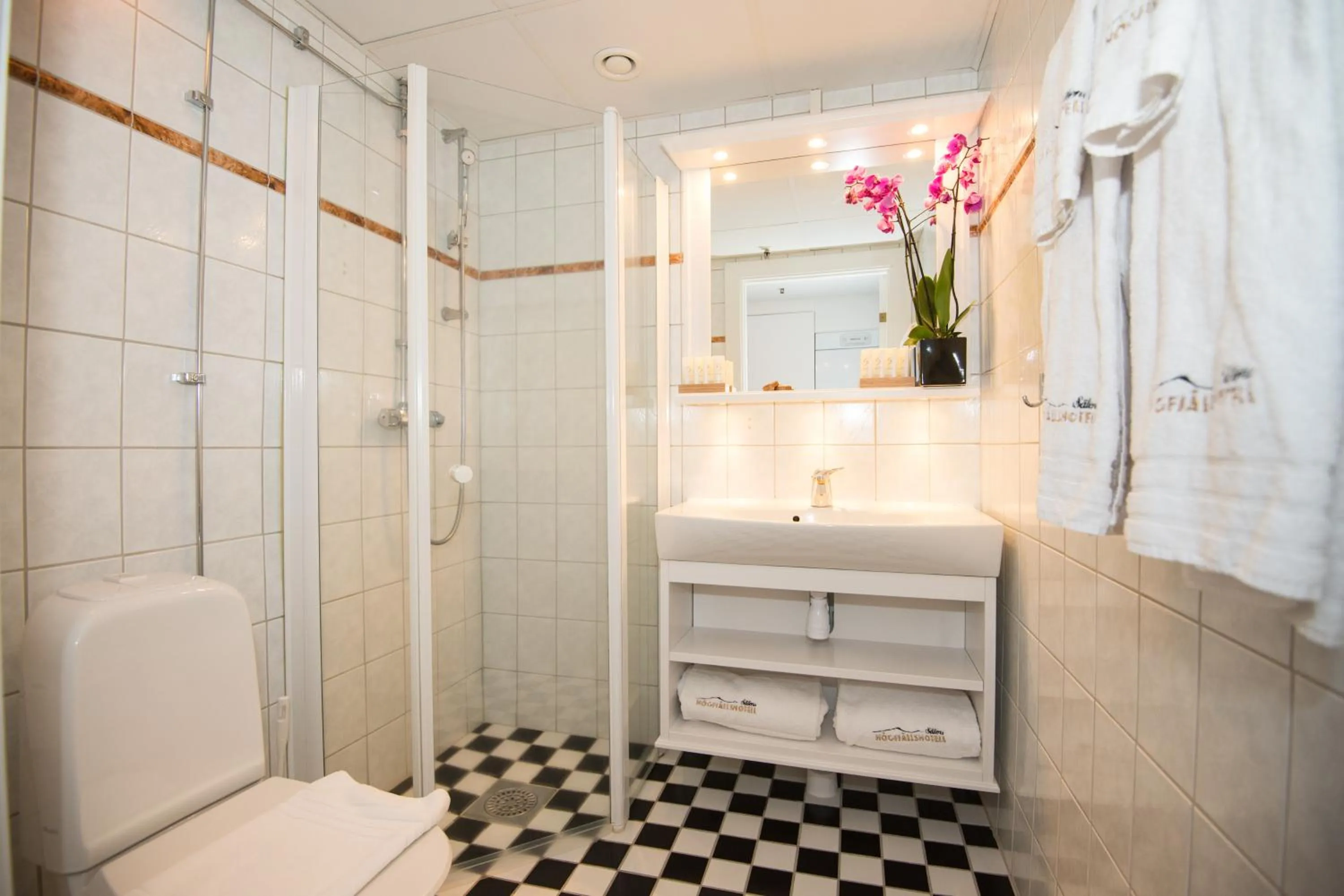 Shower in Sälens Högfjällshotell