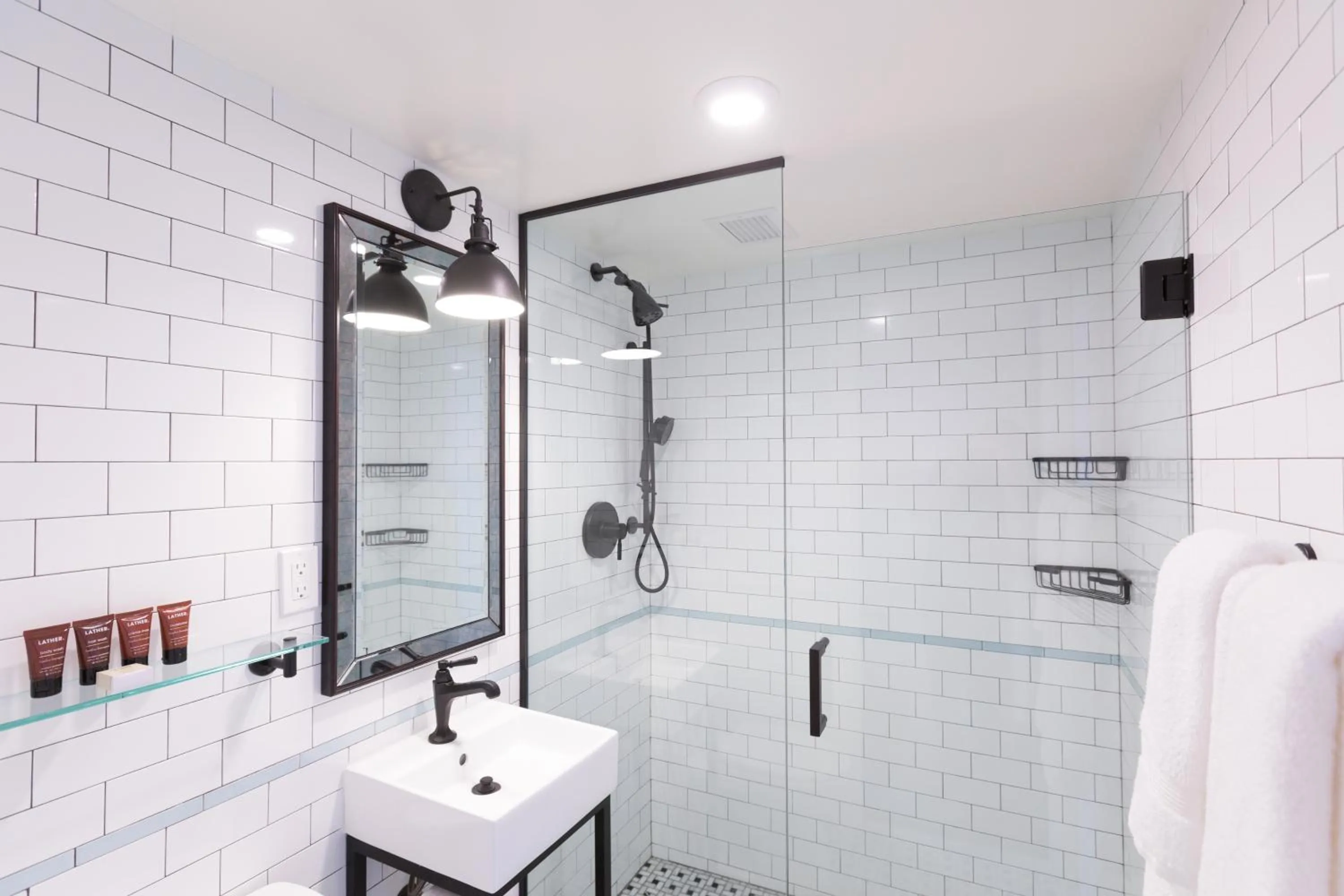 Shower in Hotel Theodore Seattle Downtown, Tapestry by Hilton