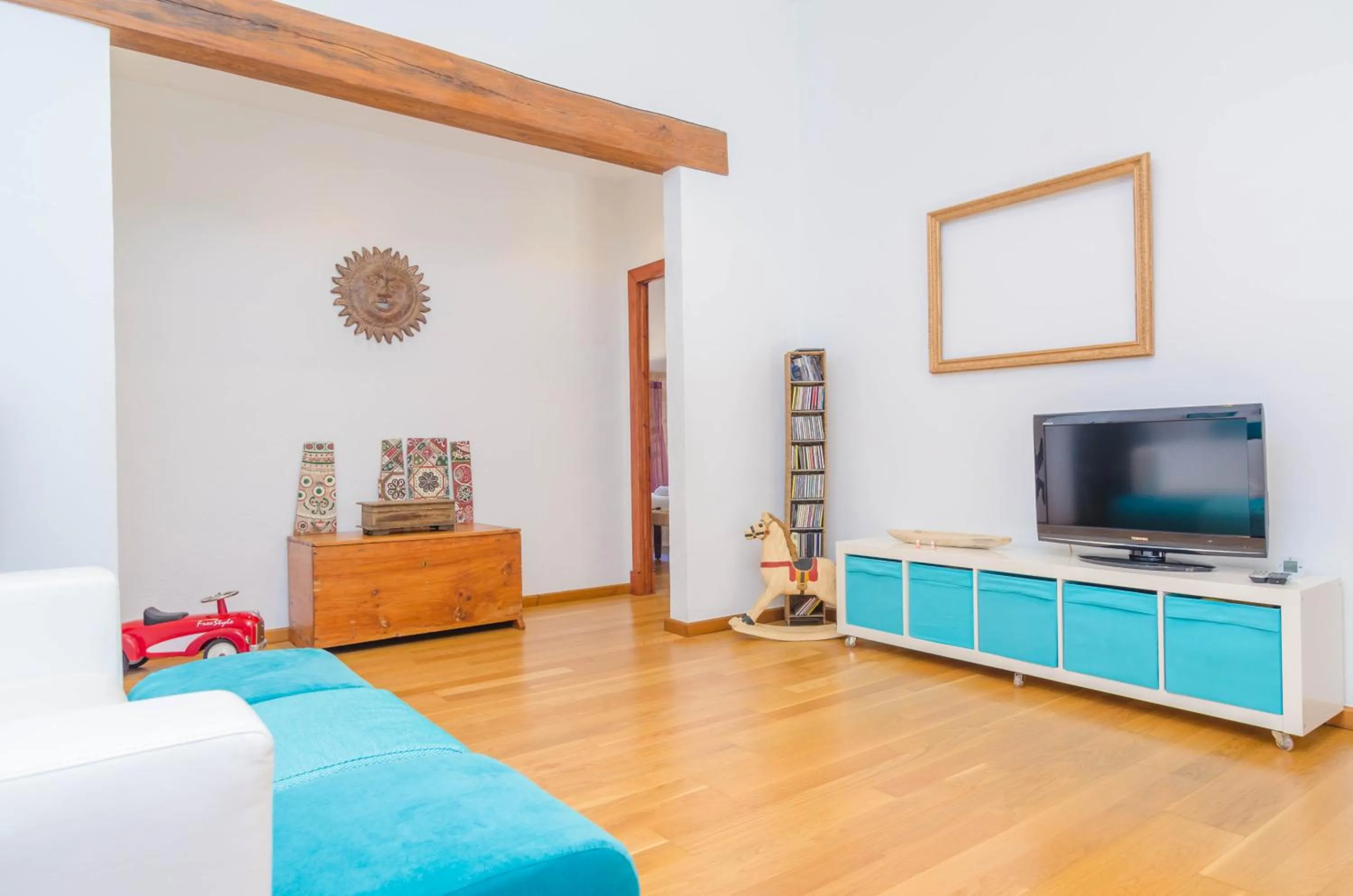 Living room, Bed in Ca Na Siona