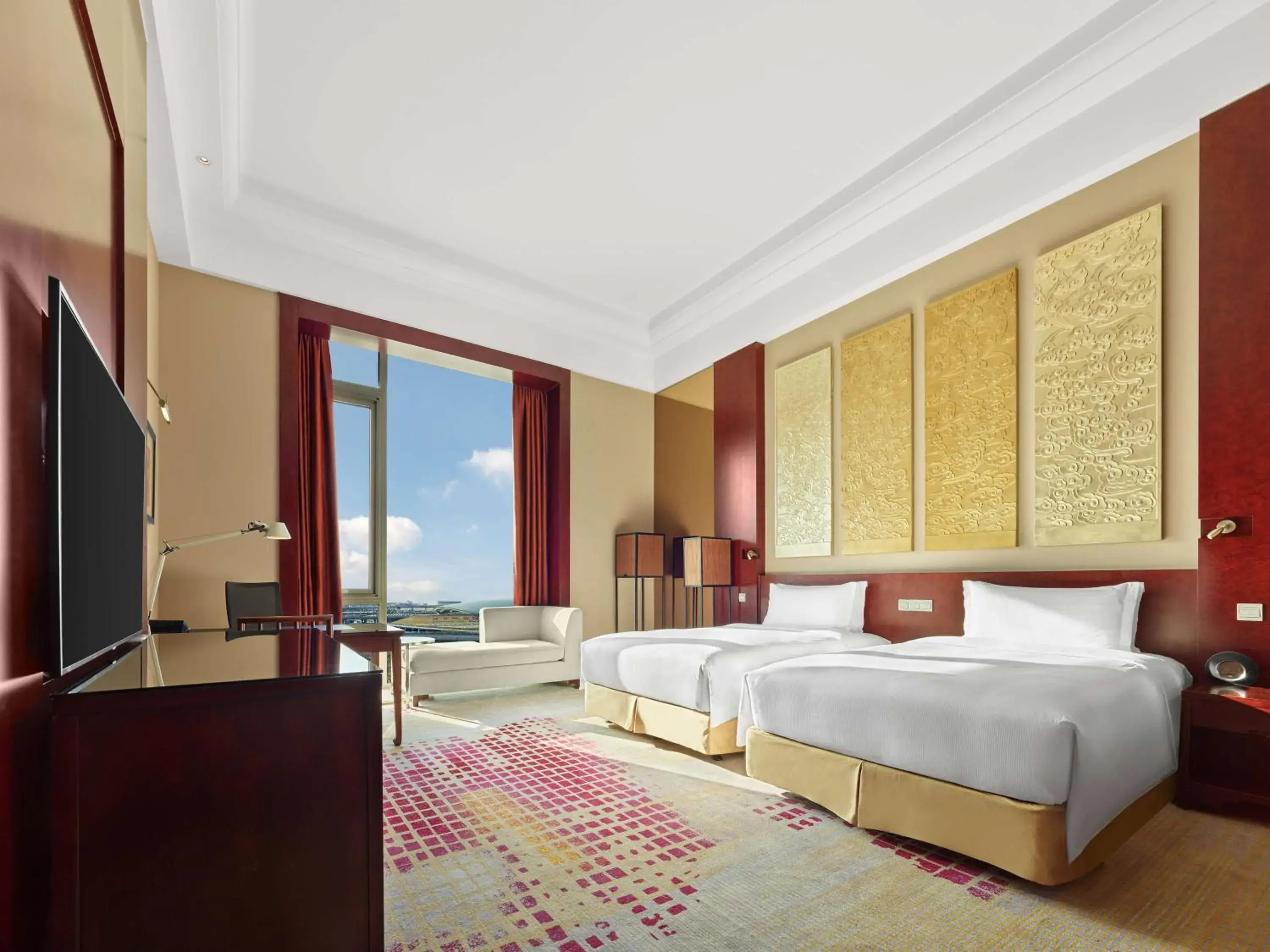 Deluxe Twin Room in Hilton Beijing Capital Airport Deluxe Twin Room in Hilton Beijing Capital Airport