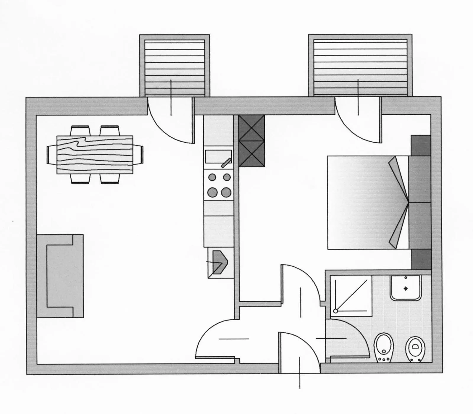 Floor plan in Gaia Residence Hotel