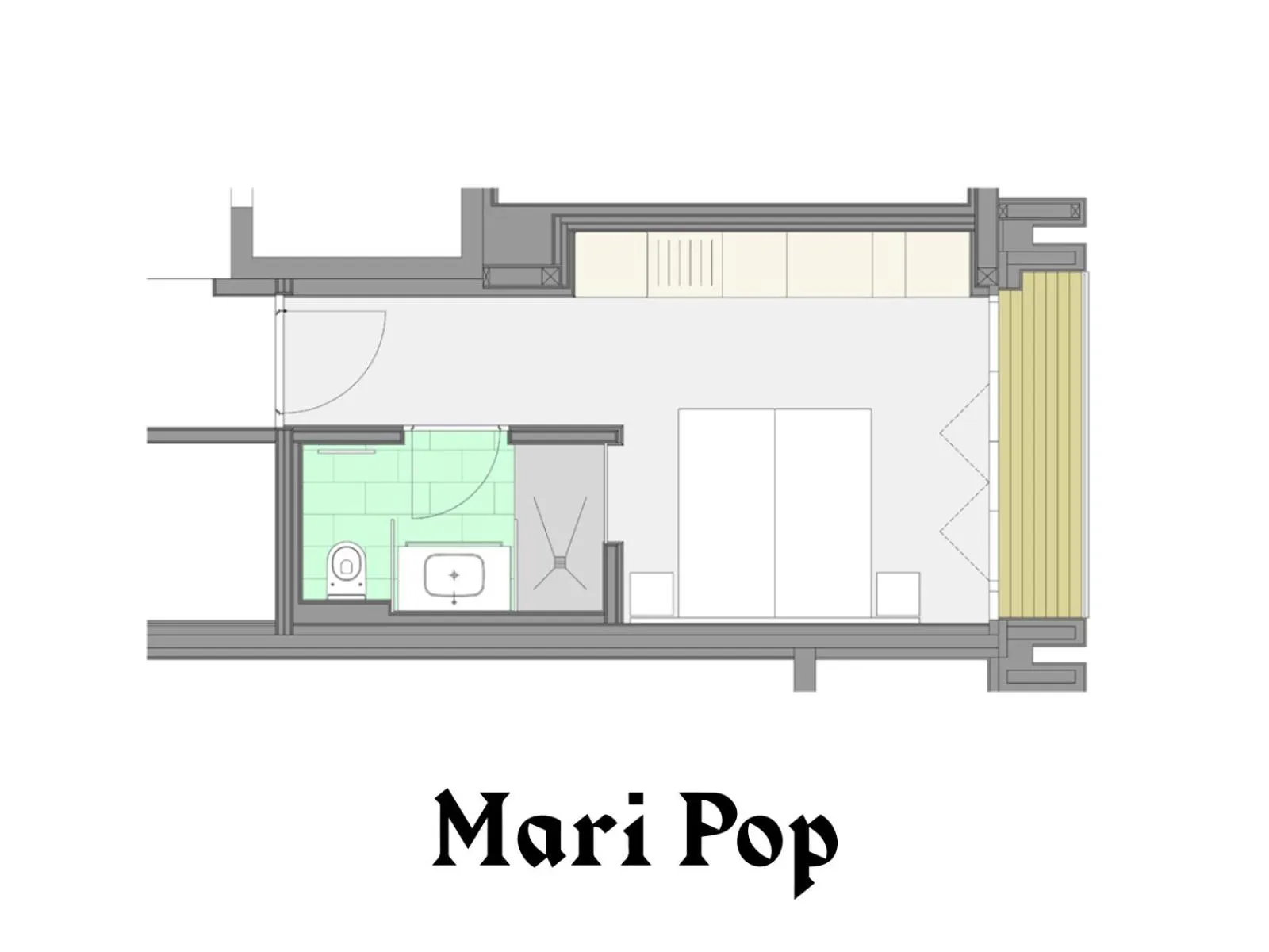 Photo of the whole room in Mari Pop Hotel