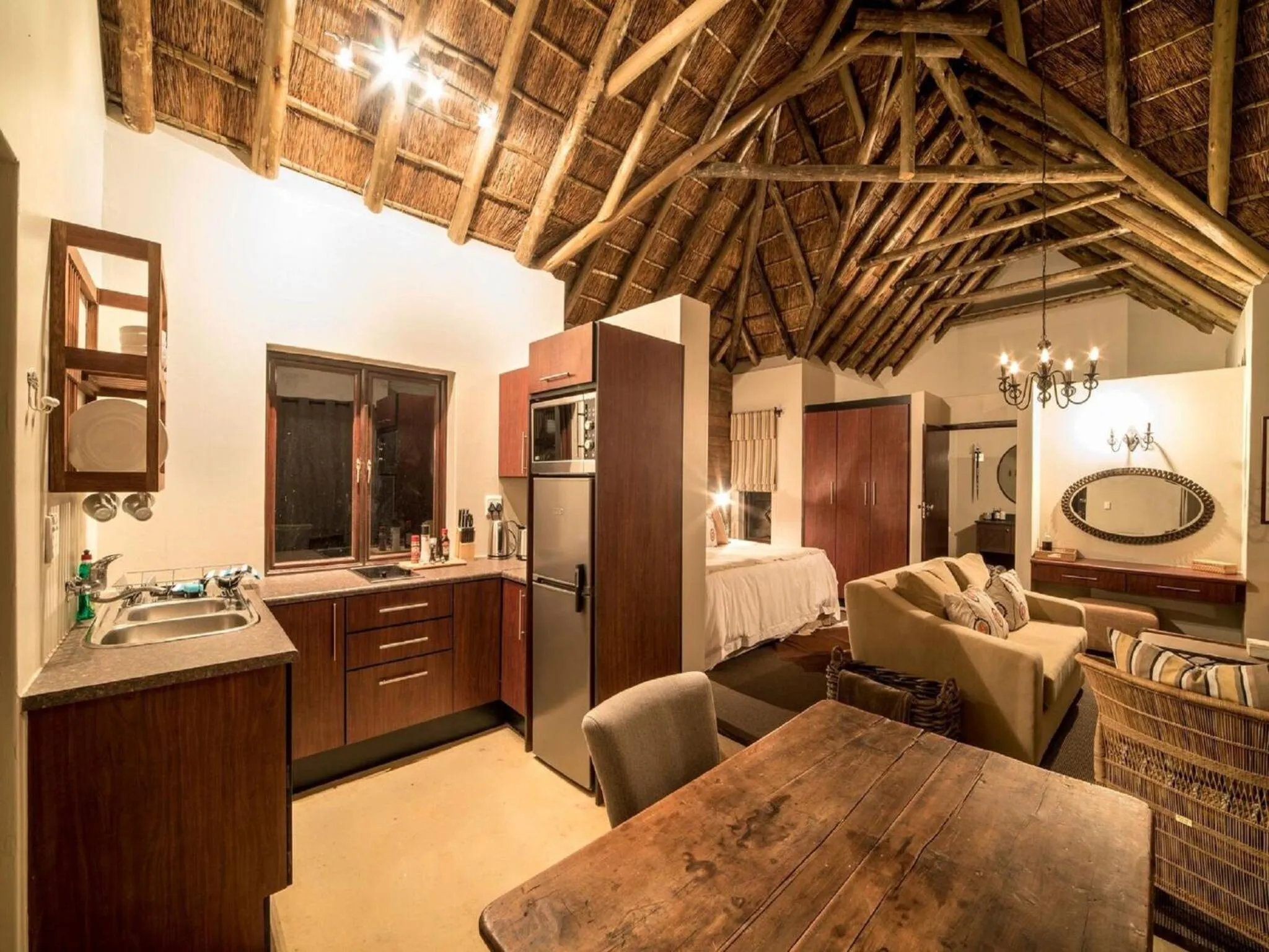Kitchen or kitchenette in Burlington Bush Cottages by The Oyster Collection