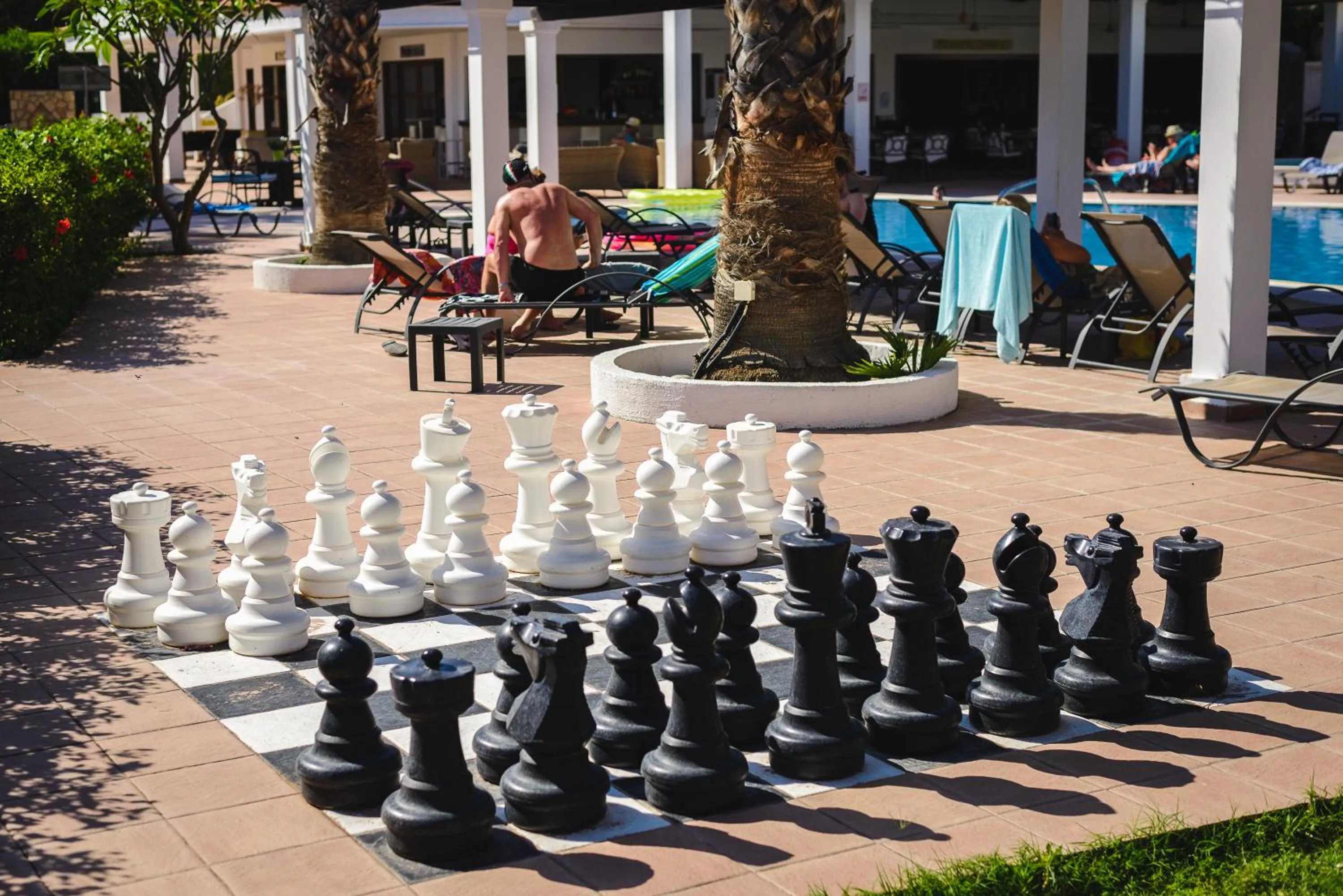 Garden view in Pefkos Village Resort