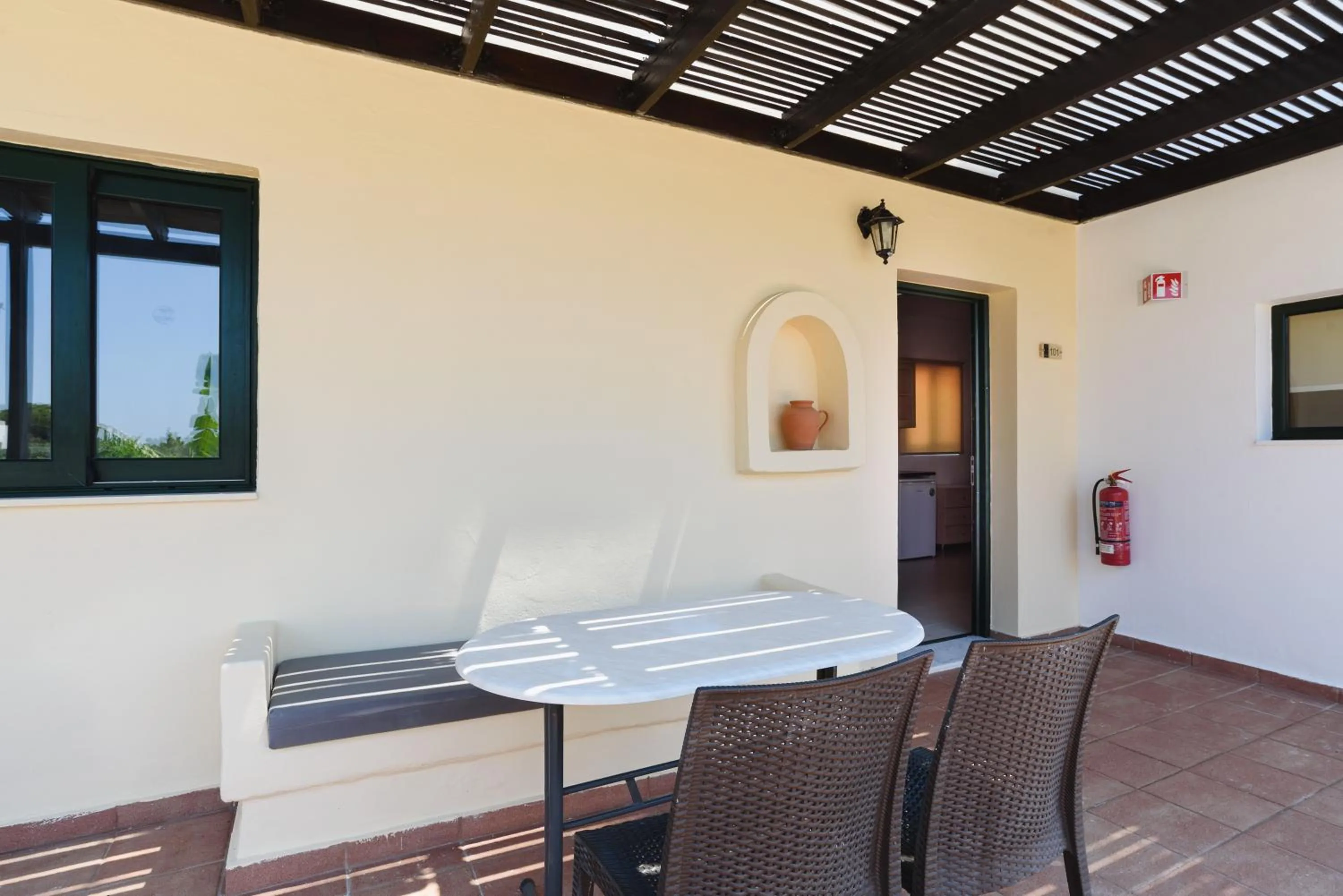 Seating area in Pefkos Village Resort