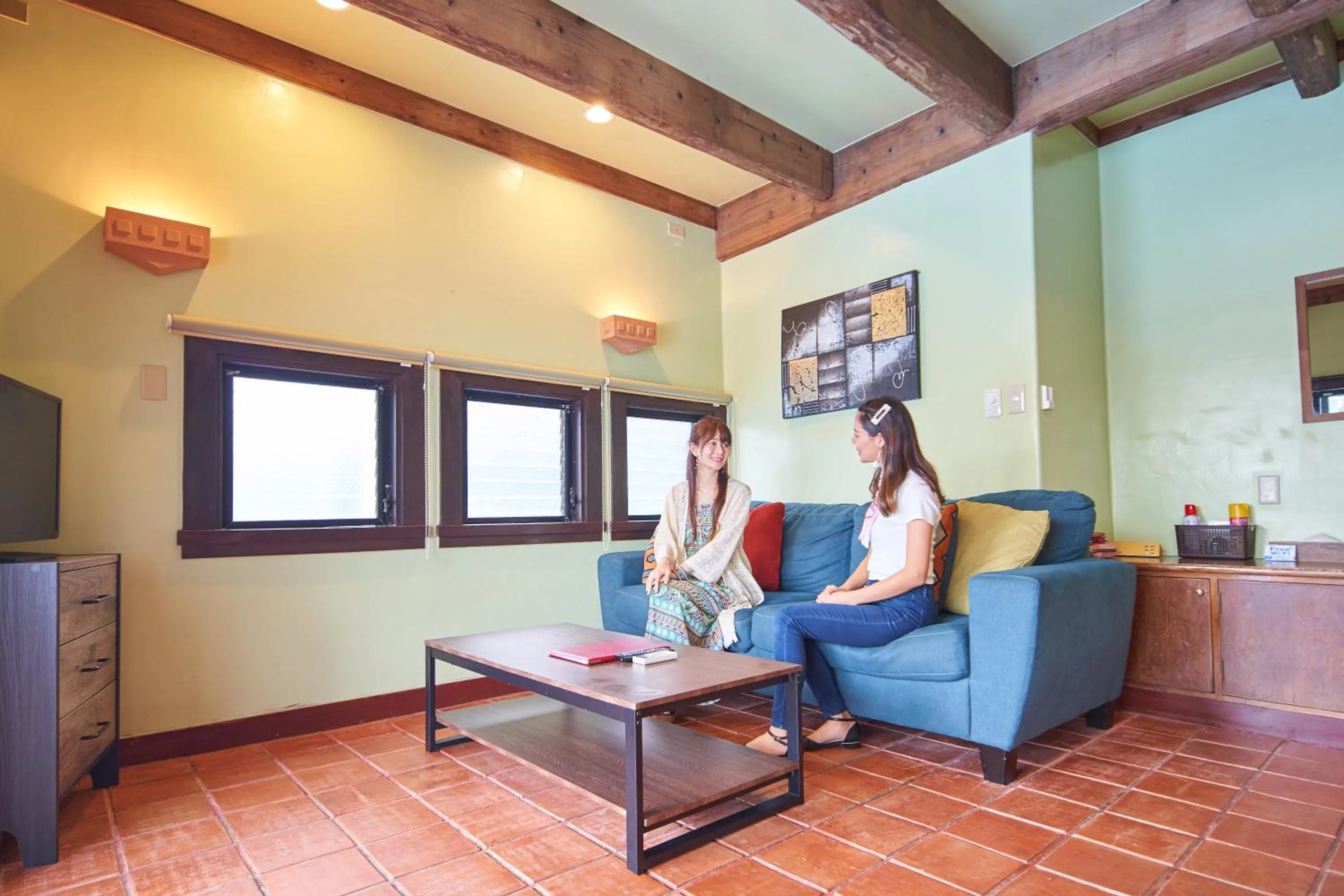 Living room in The Pool Resort OKINAWA
