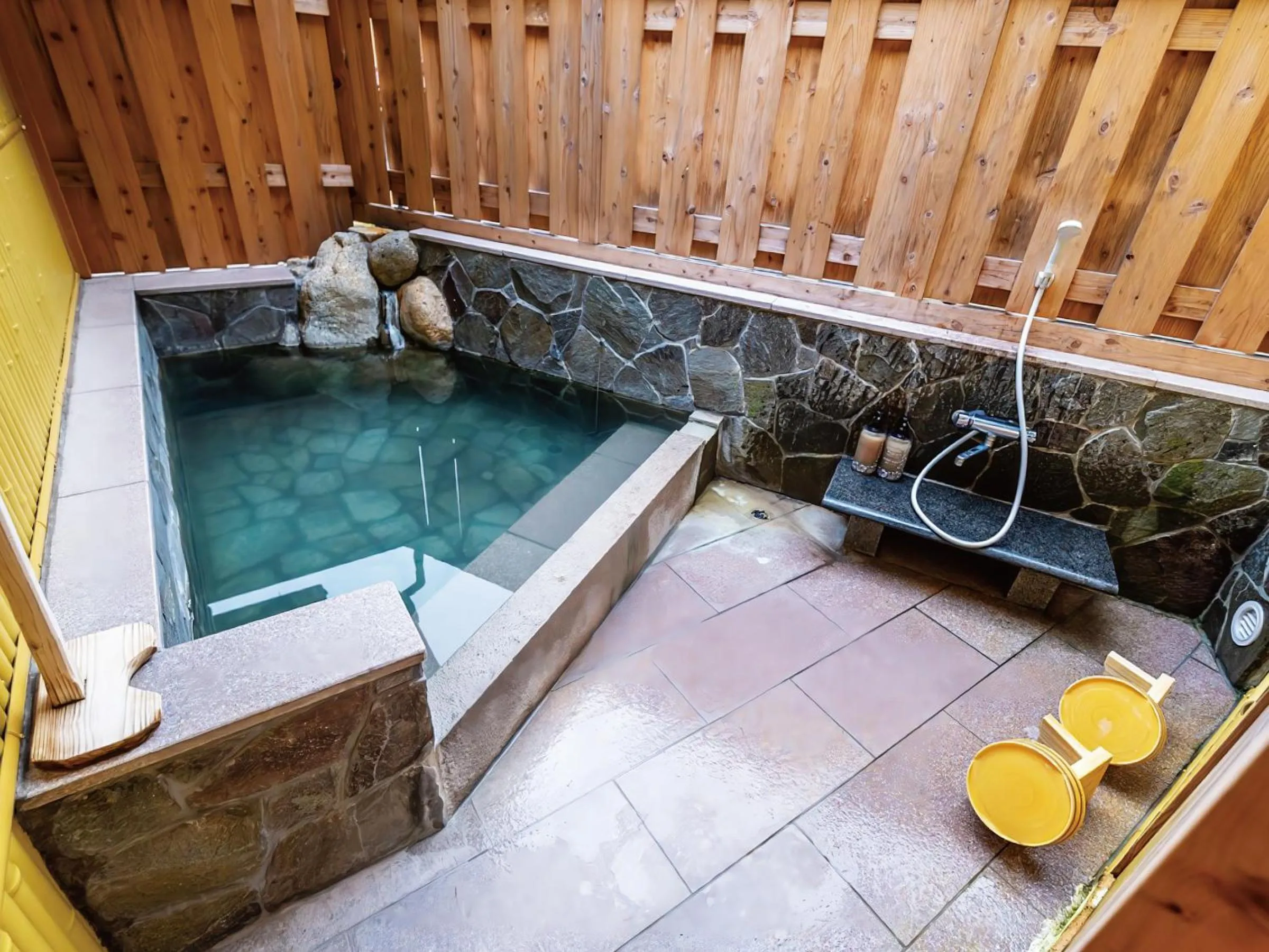 Hot Spring Bath in J-Hoppers Kumano Yunomine Guesthouse