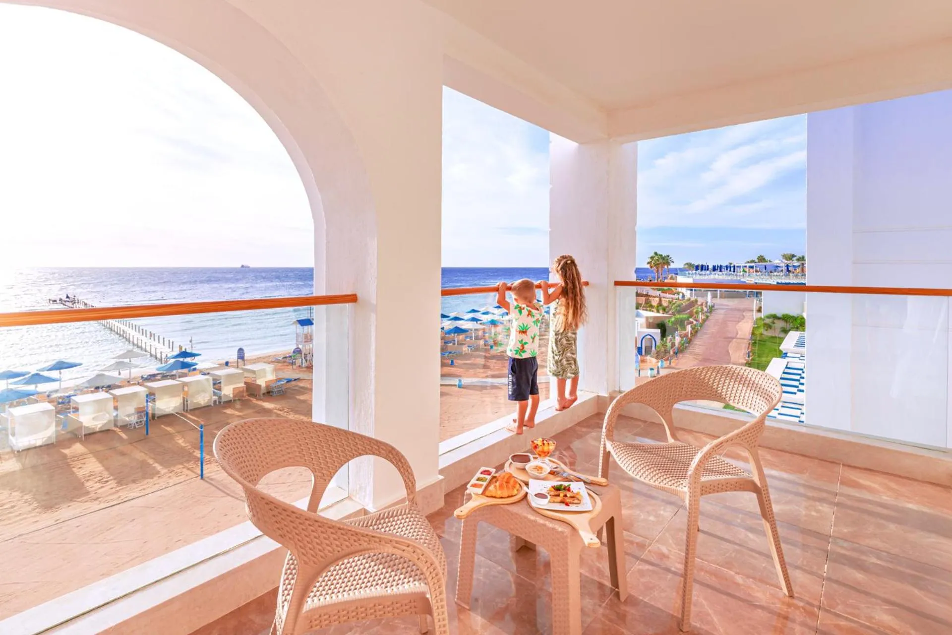 Balcony/Terrace in Pickalbatros Palace Sharm "Aqua Park"- All inclusive