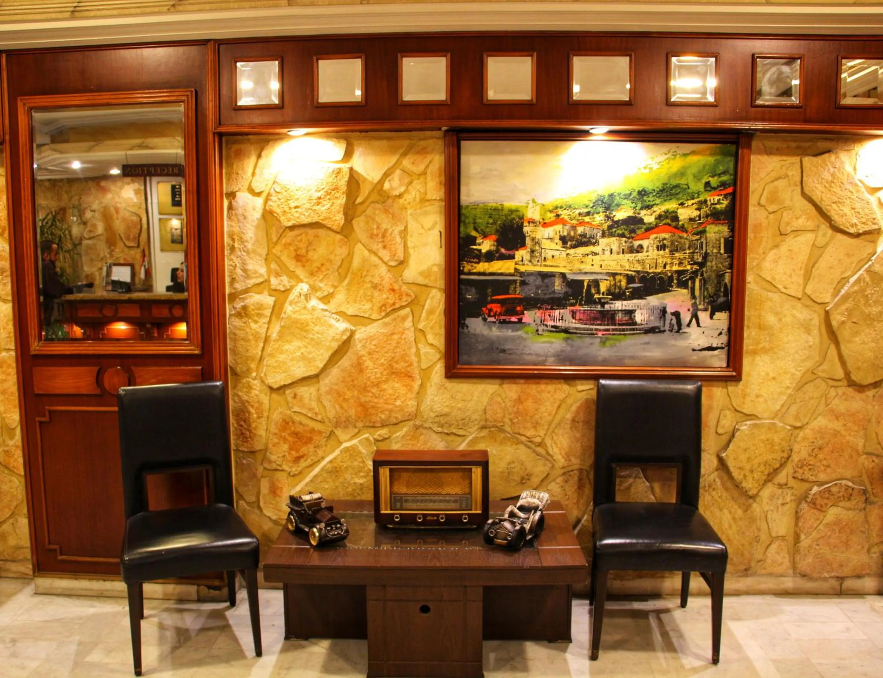 Seating area in Le Marly Hotel