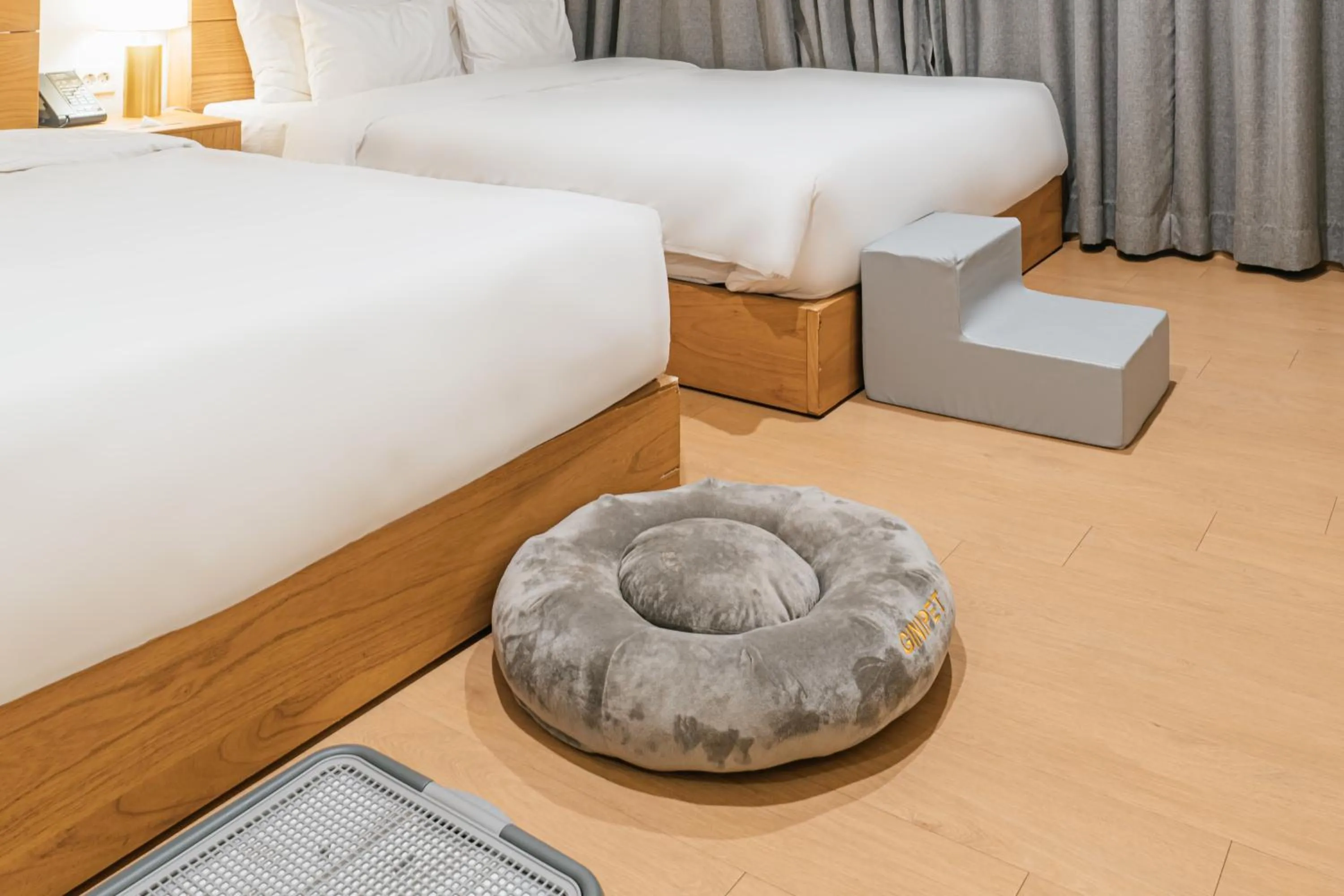 Bed in Heyy Seogwipo Hotel