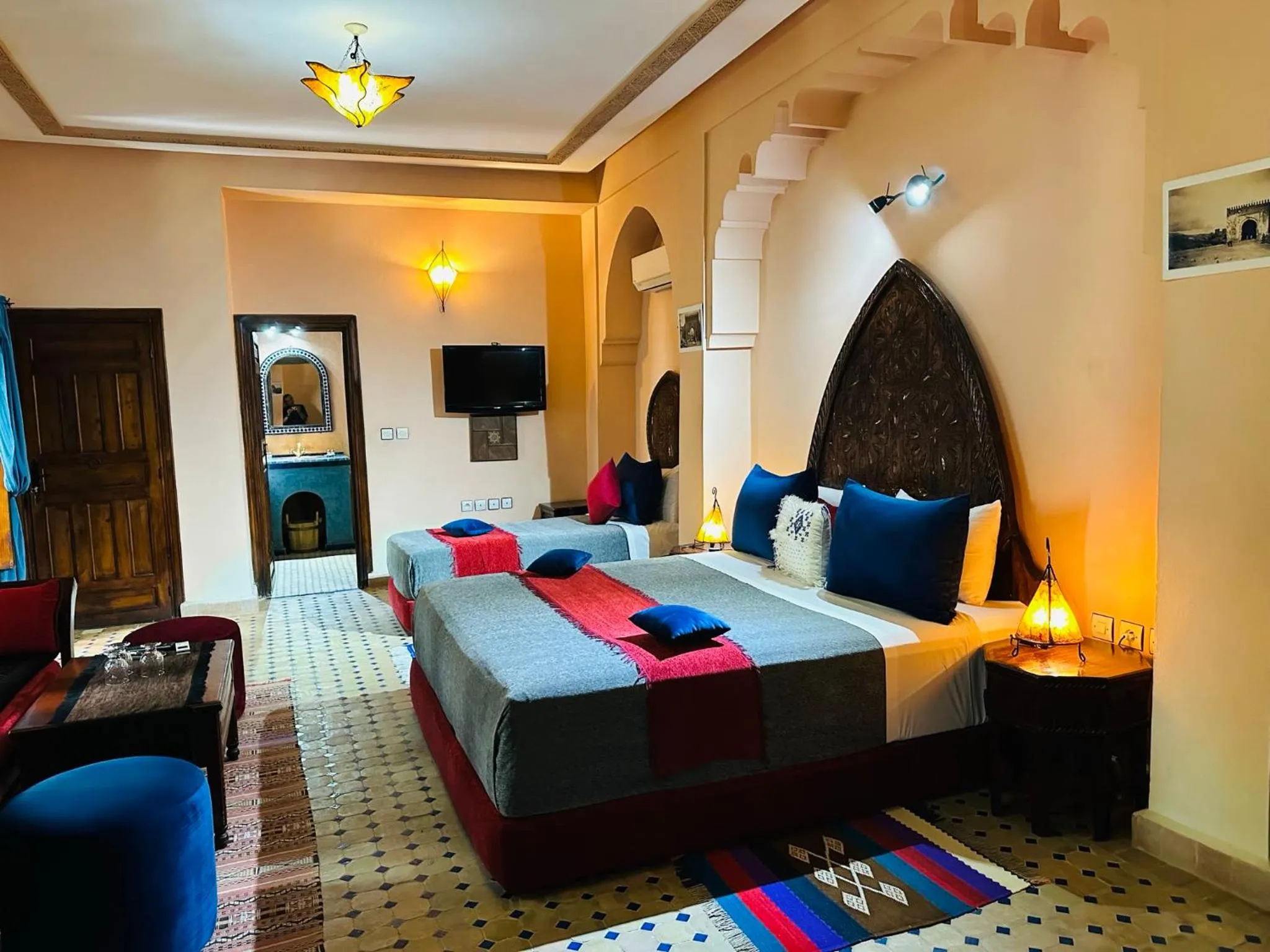 View (from property/room), Bed in Riad Ahlam