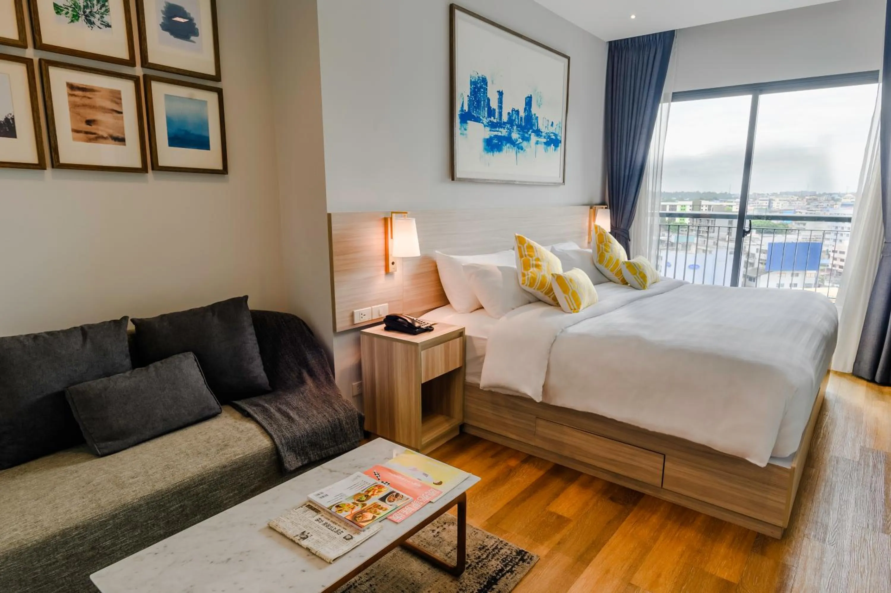 Bedroom, Bed in Oakwood Hotel & Residence Sri Racha