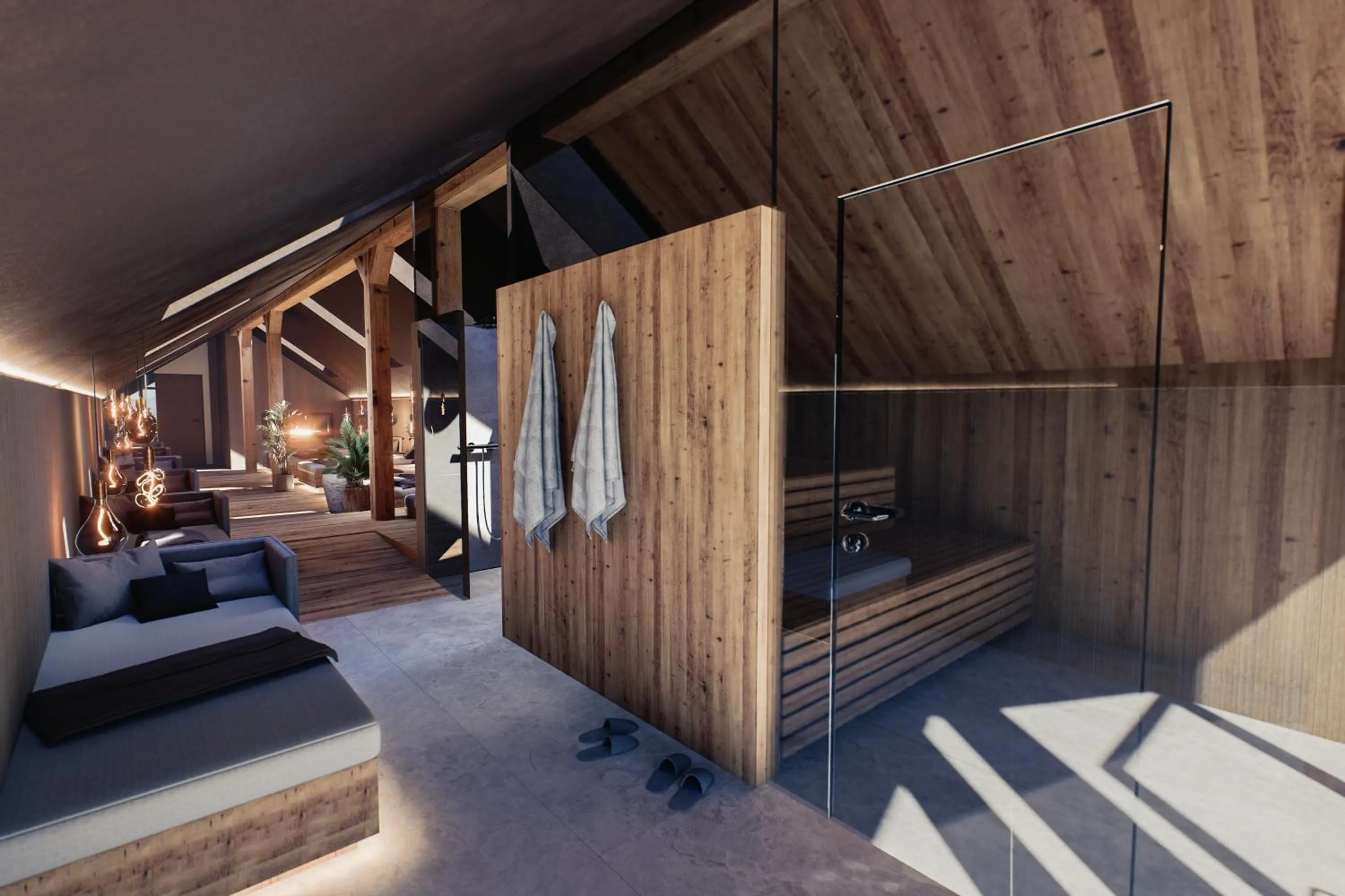 Sauna, Bed in Vogl's Nest