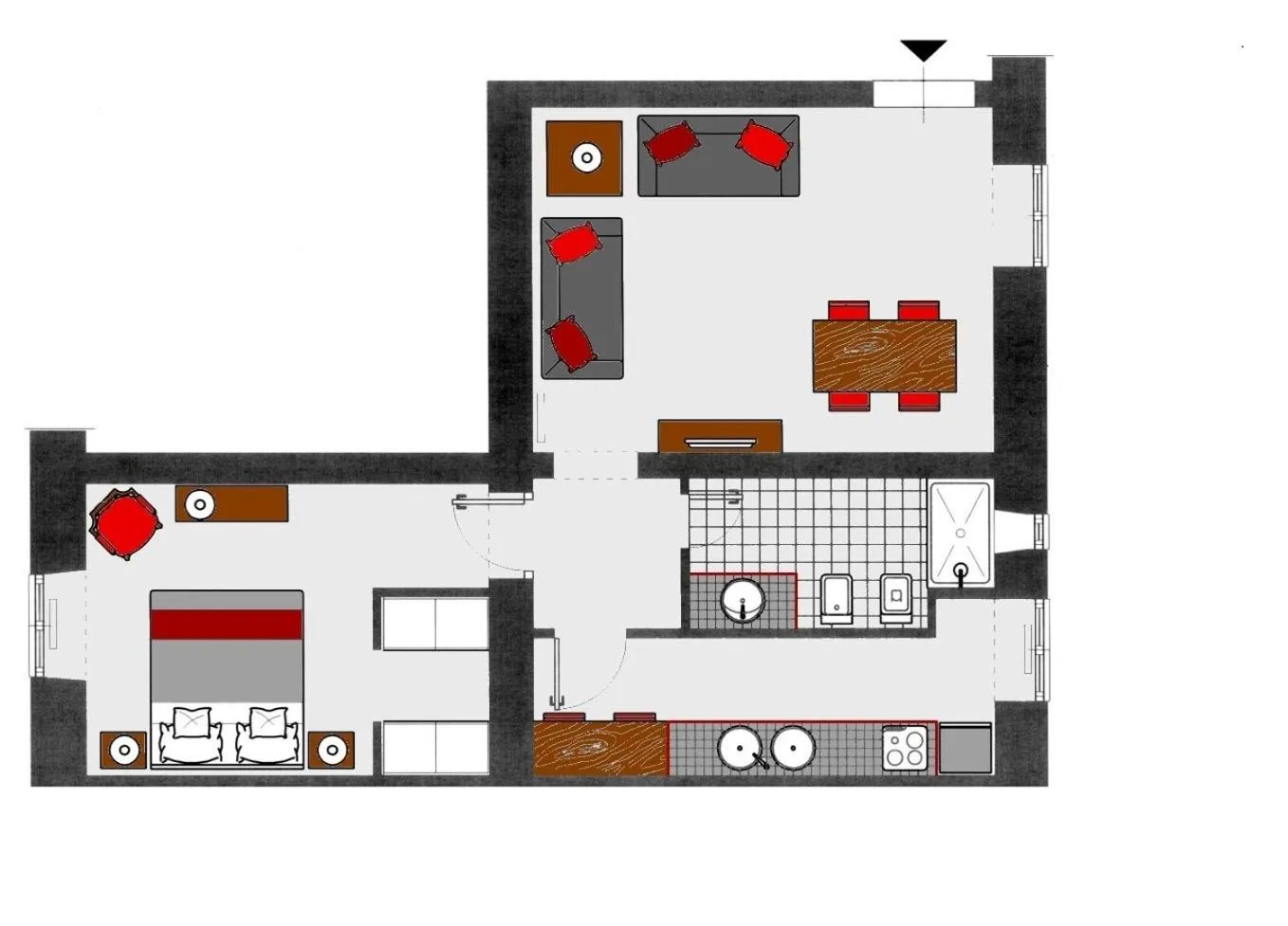 Photo of the whole room in Residenza Termini