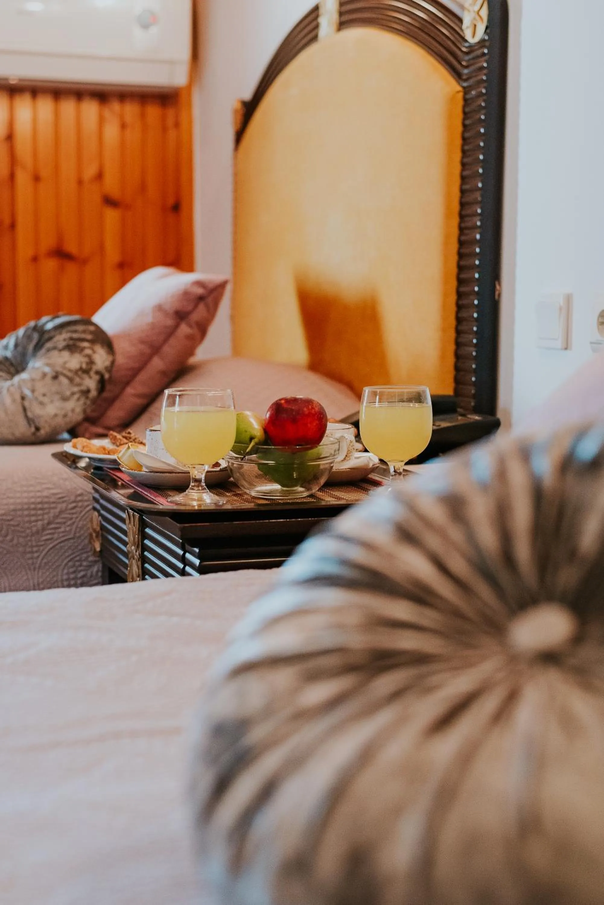 Bed in Krikonis Hotel