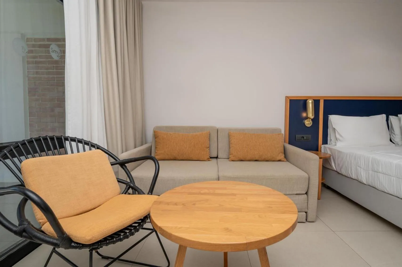 Seating area, Bed in Smy Kos Beach & Splash