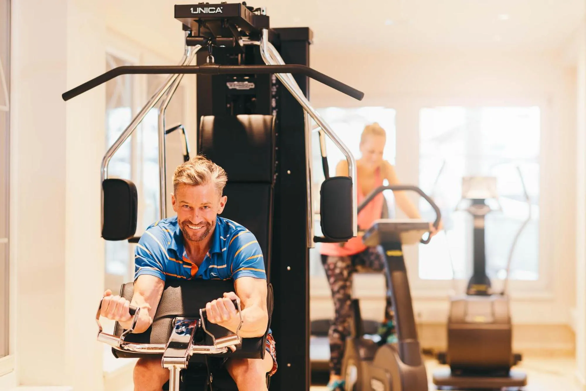 Fitness centre/facilities in Premium Activehotel Bergkönig