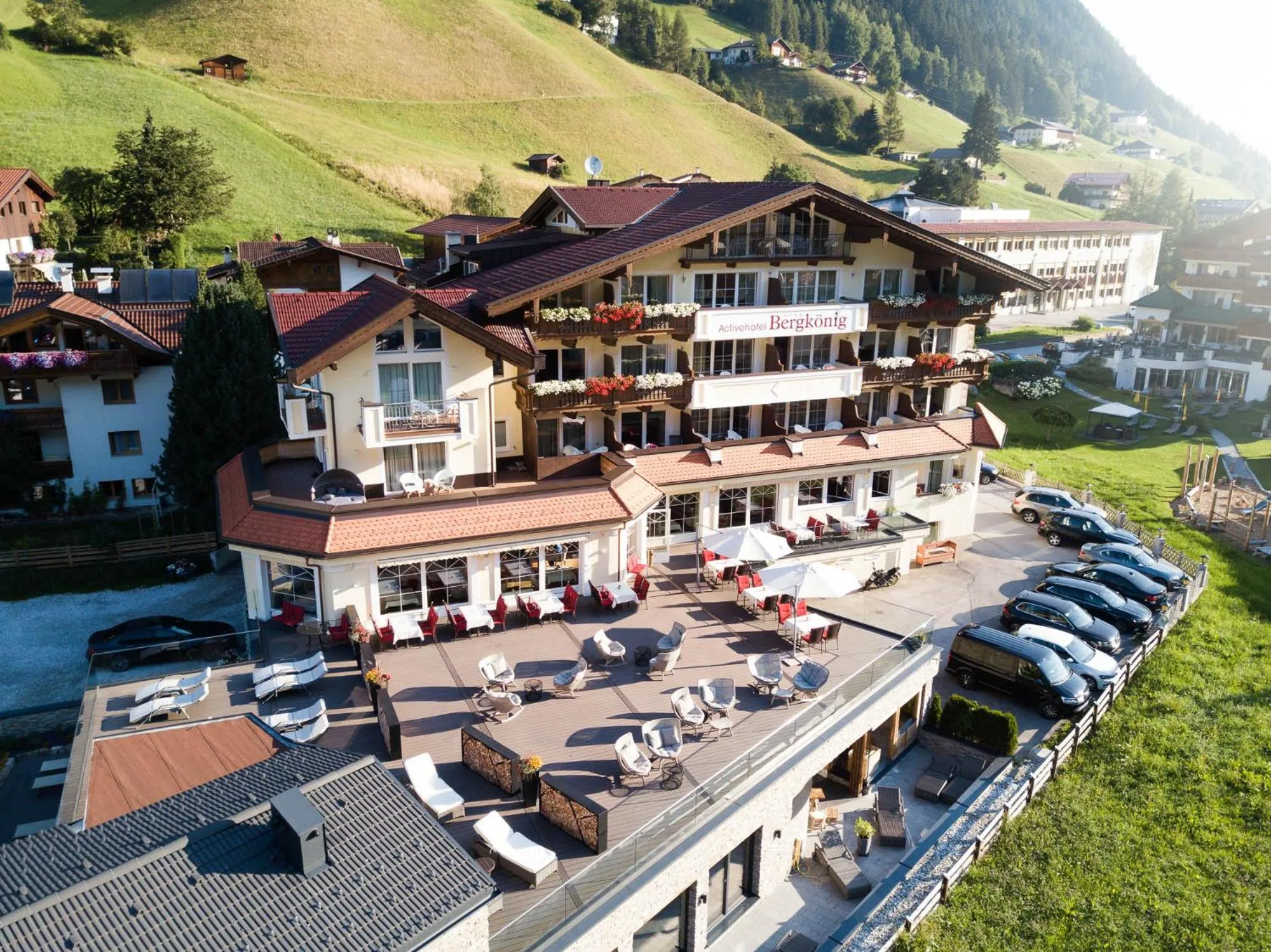 Bird's eye view in Premium Activehotel Bergkönig