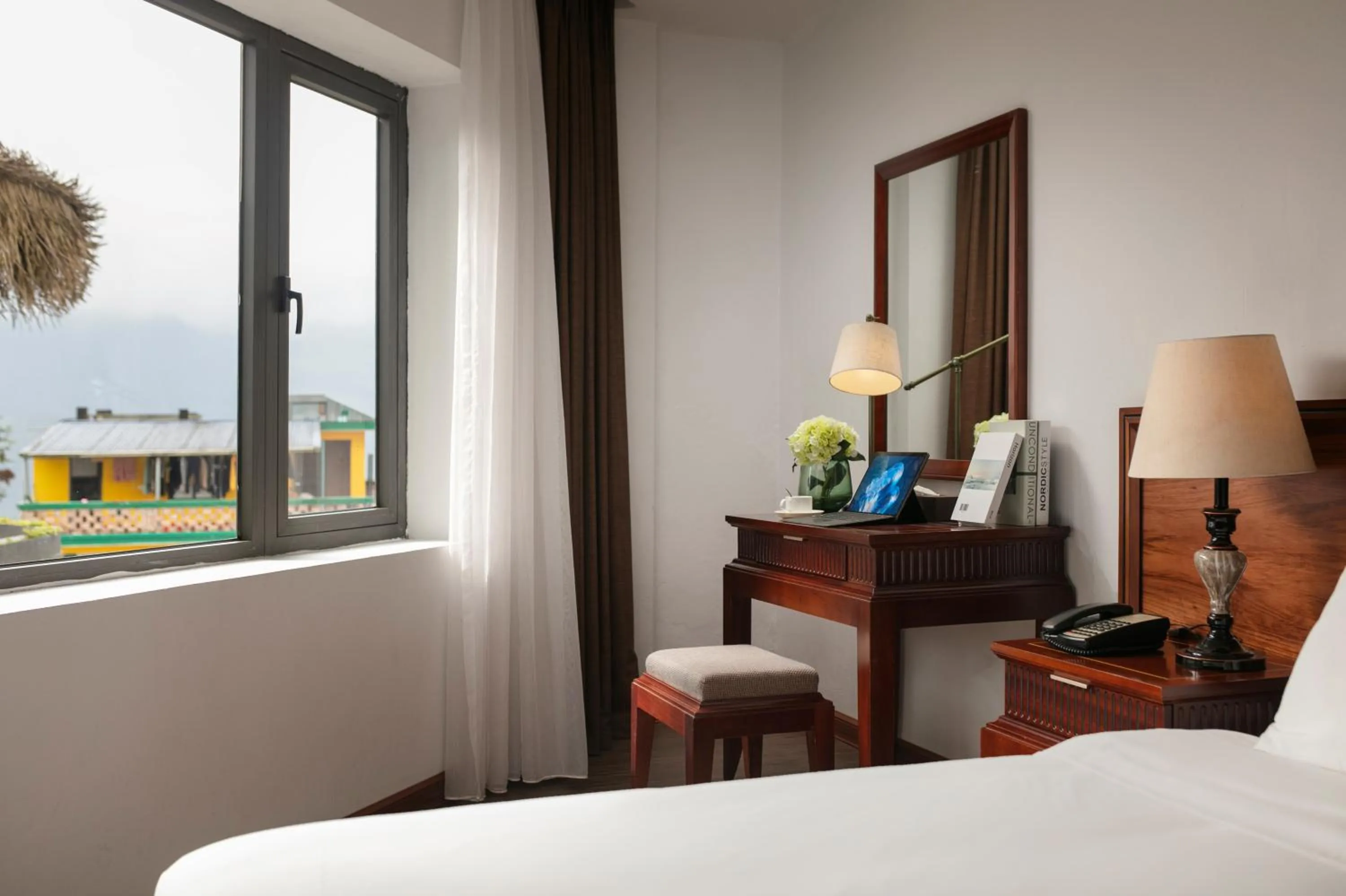 View (from property/room), Bed in Bamboo Sapa Hotel