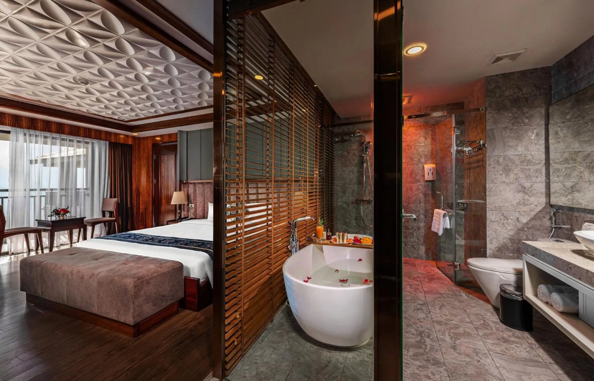 Bed in Bamboo Sapa Hotel