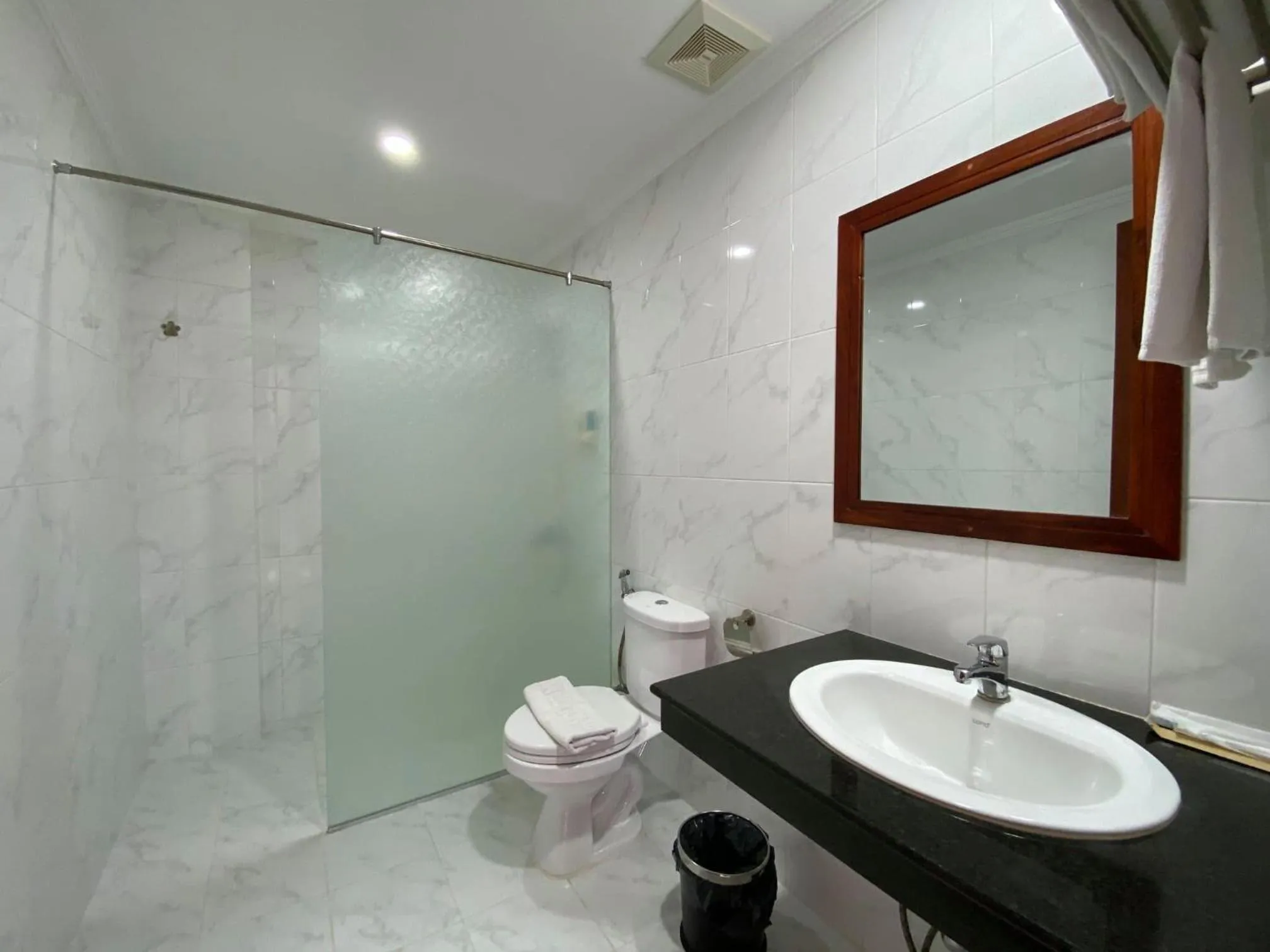 Shower in Centrana Hotel