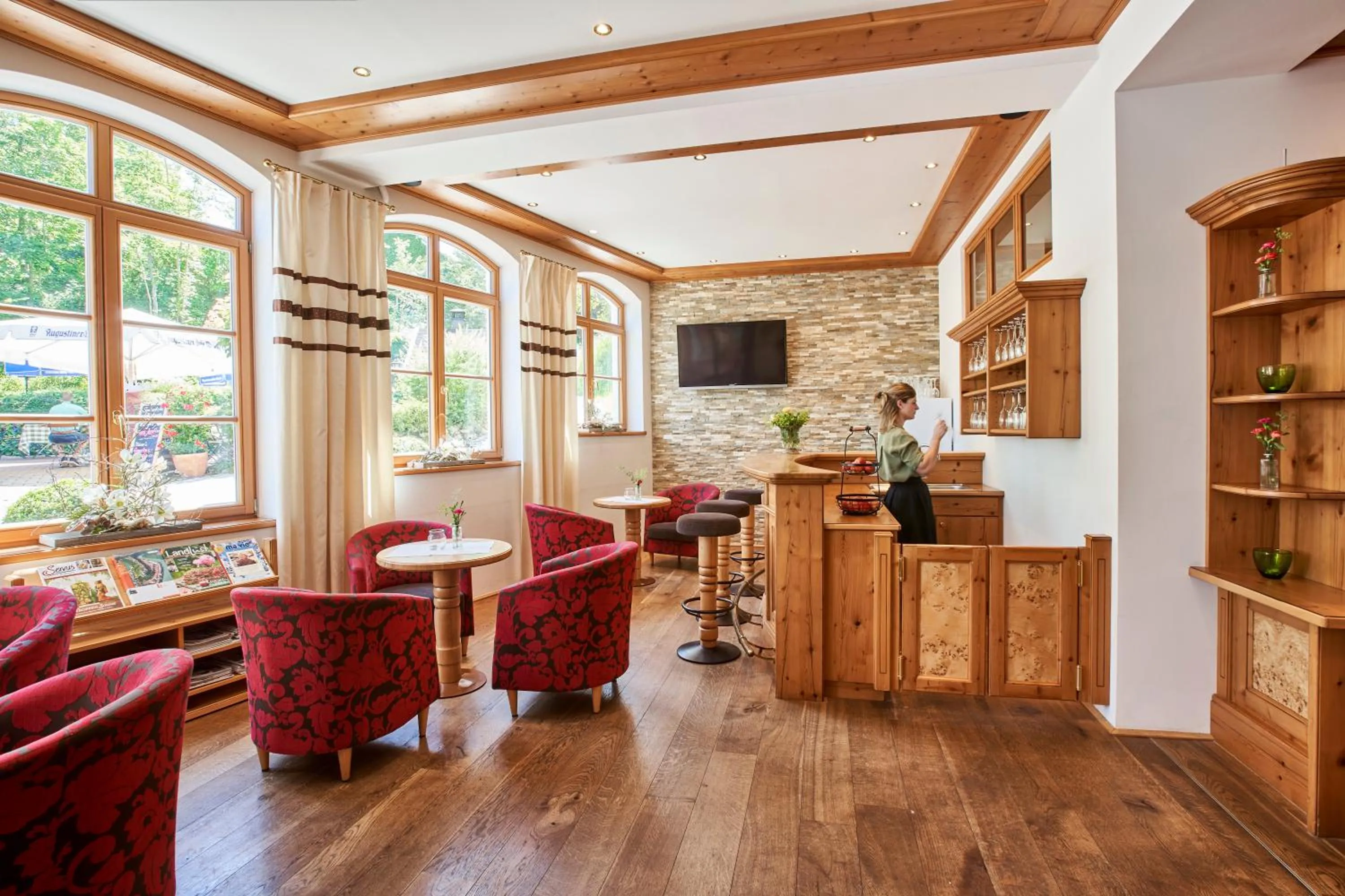 Lobby or reception in Gasthof Schwarz