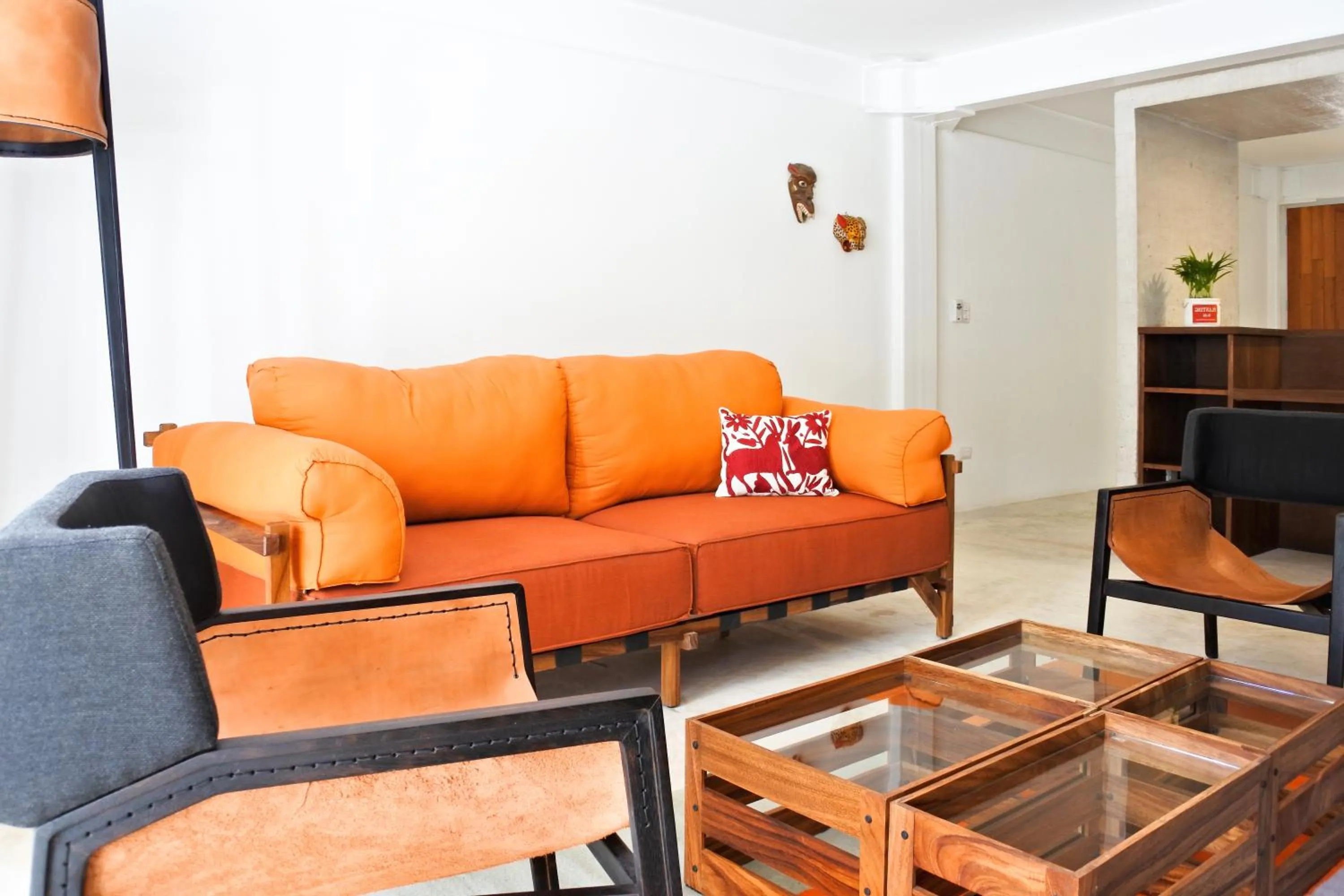 Living room in Casa de Piedra Tulum