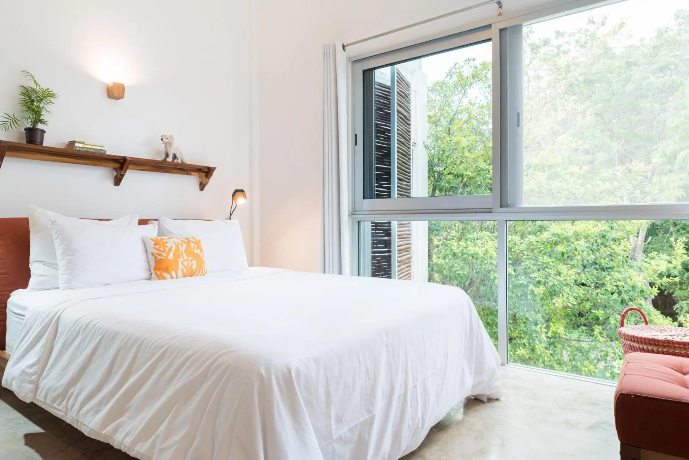 Bed in Casa de Piedra Tulum