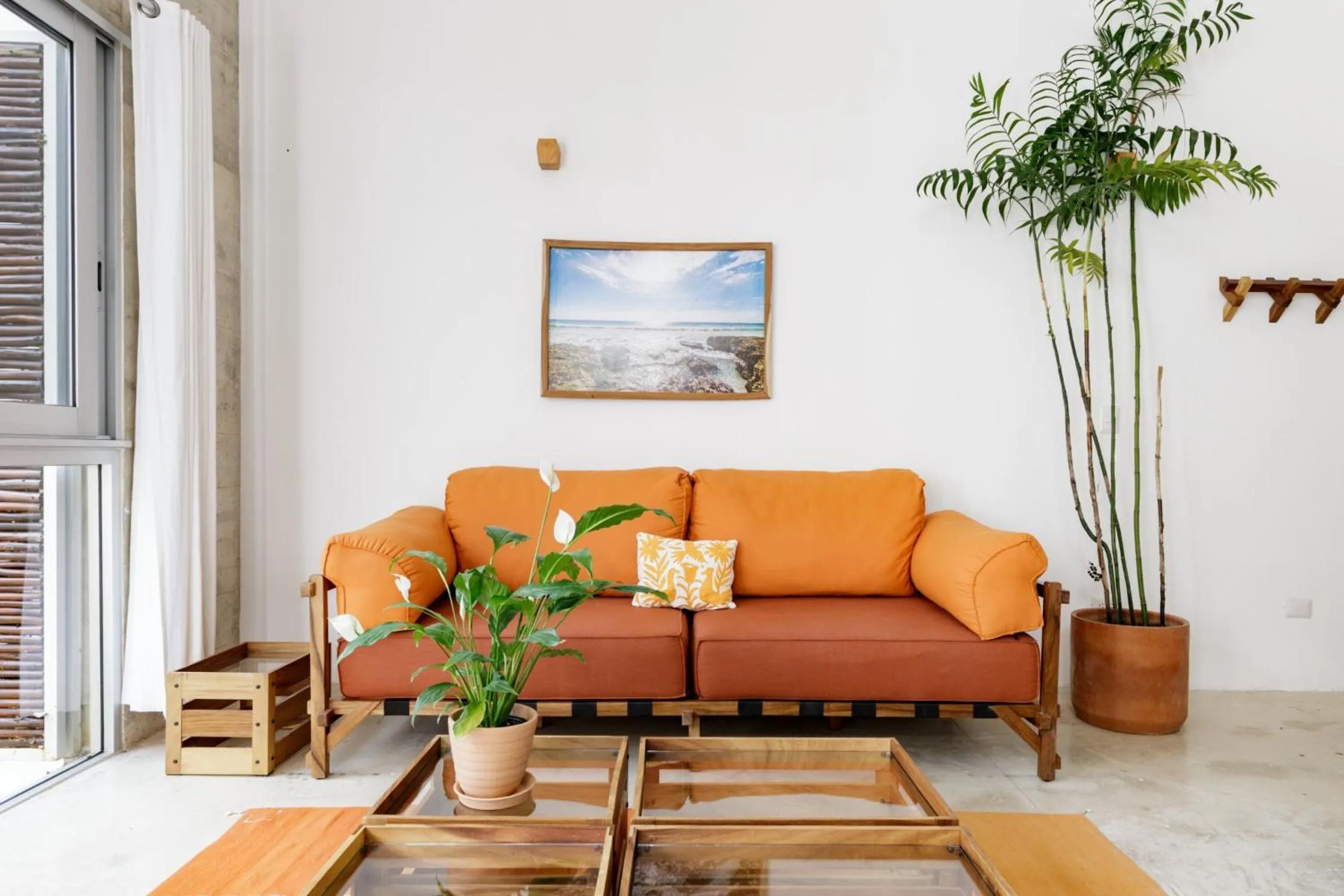 Living room in Casa de Piedra Tulum