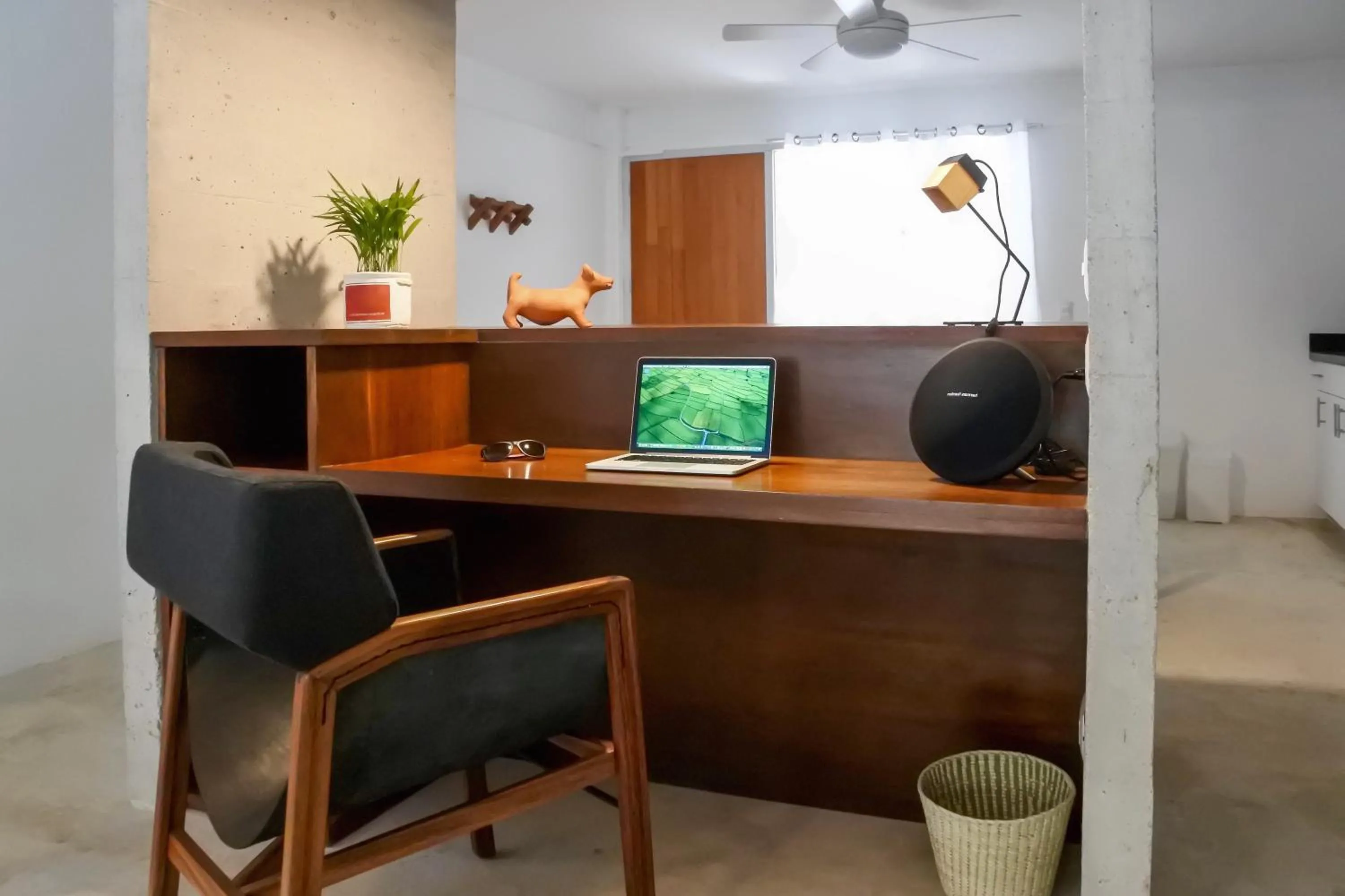 Seating area in Casa de Piedra Tulum