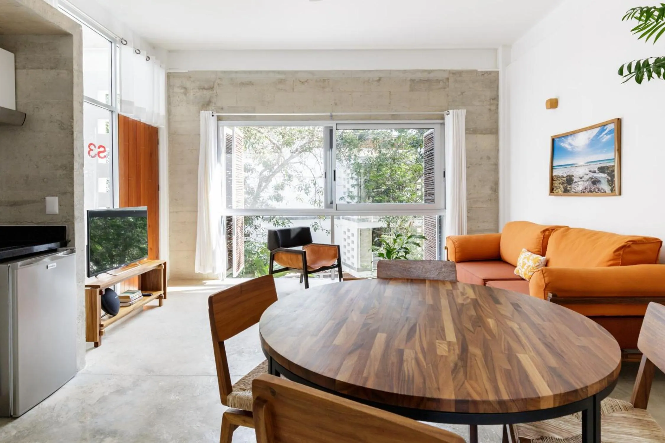Dining area in Casa de Piedra Tulum