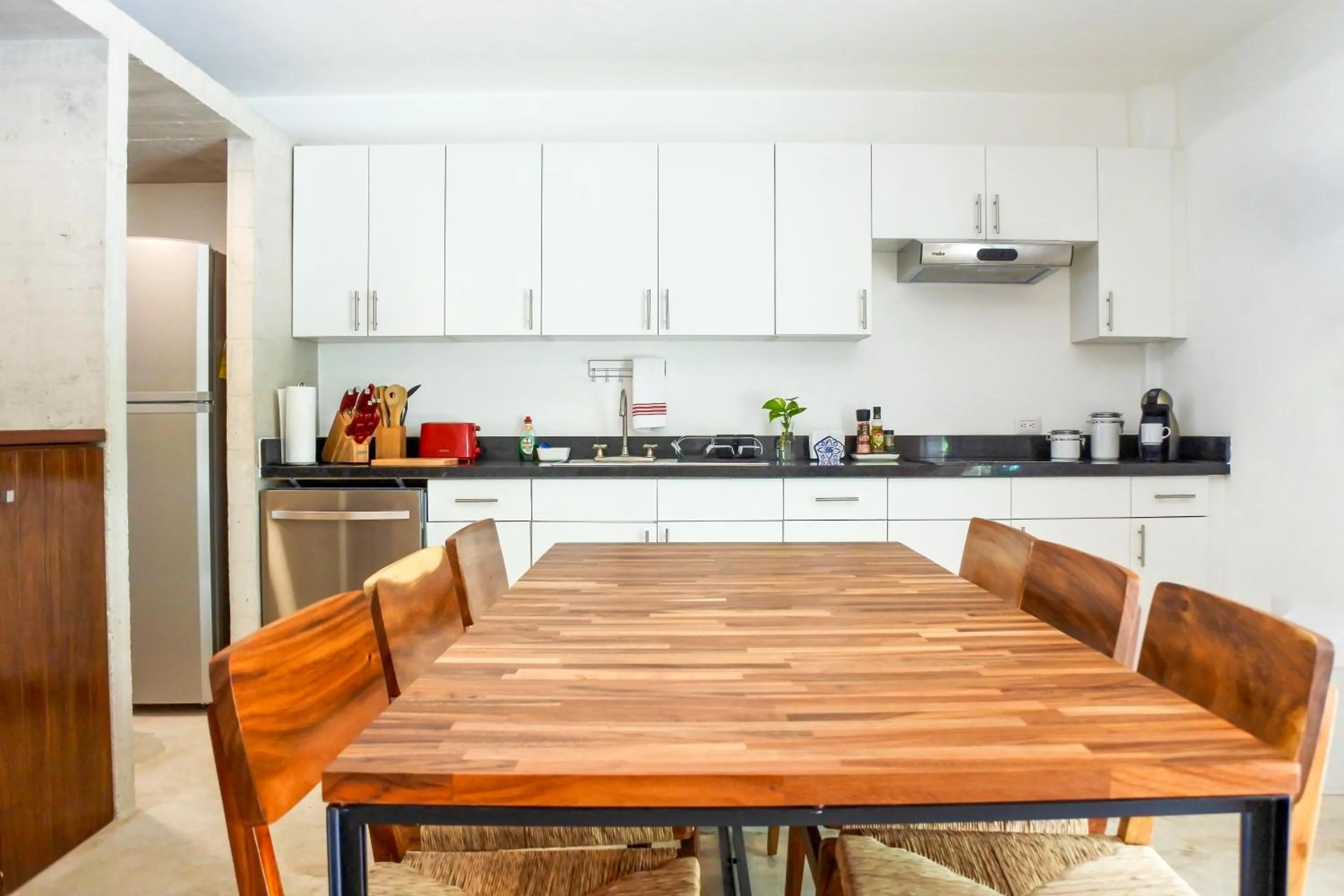 Kitchen or kitchenette in Casa de Piedra Tulum