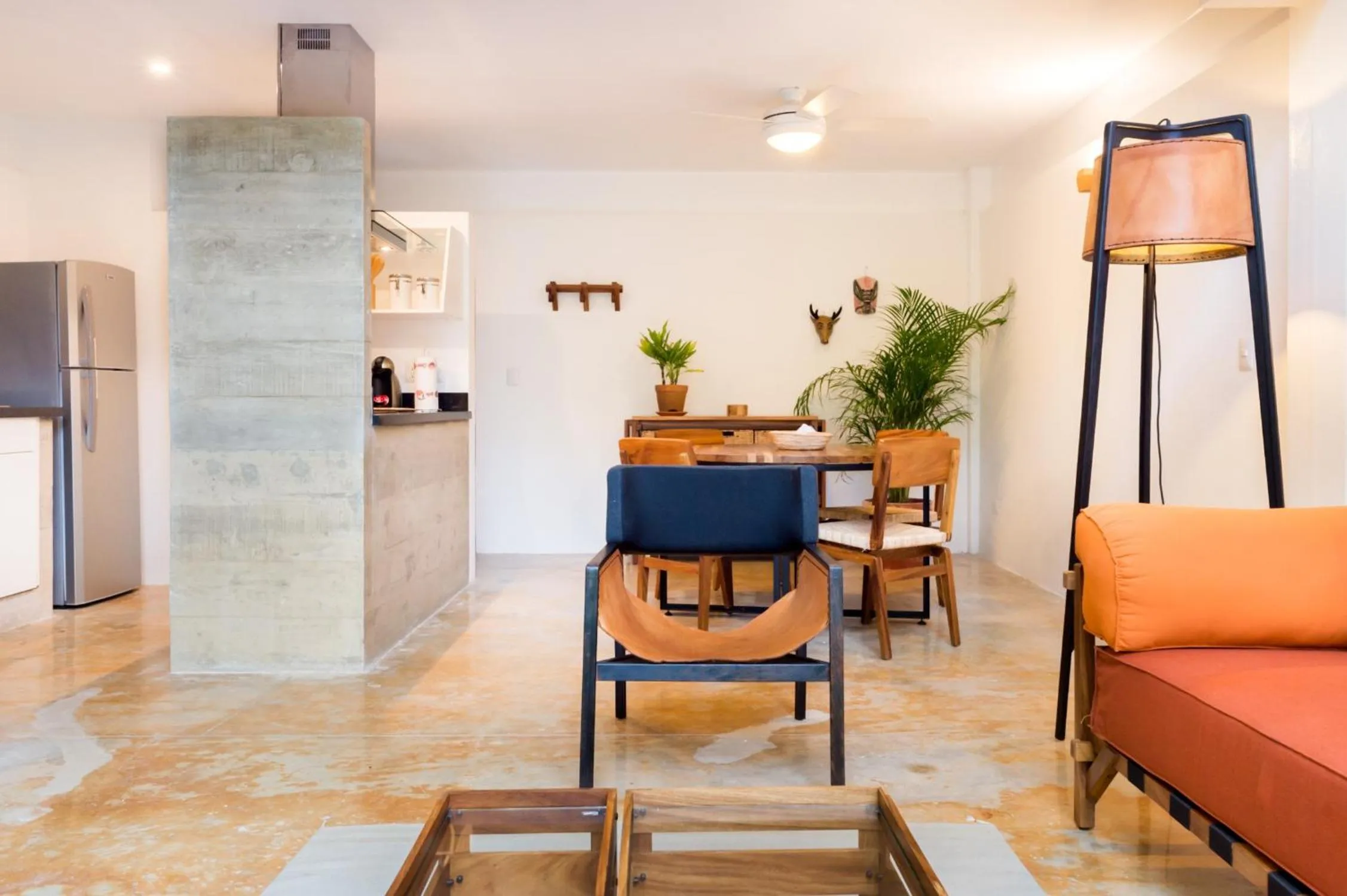Living room in Casa de Piedra Tulum
