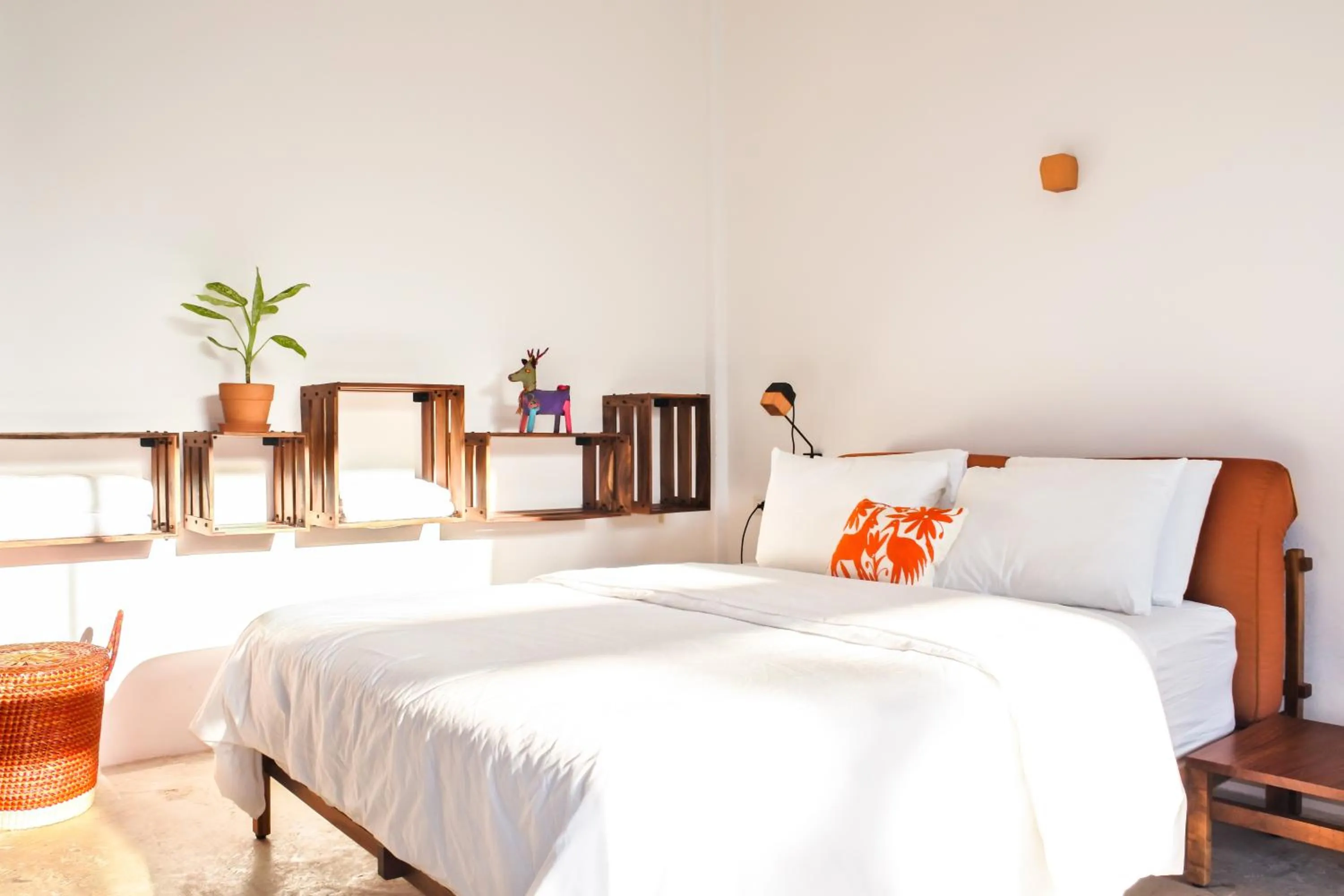 Bed in Casa de Piedra Tulum