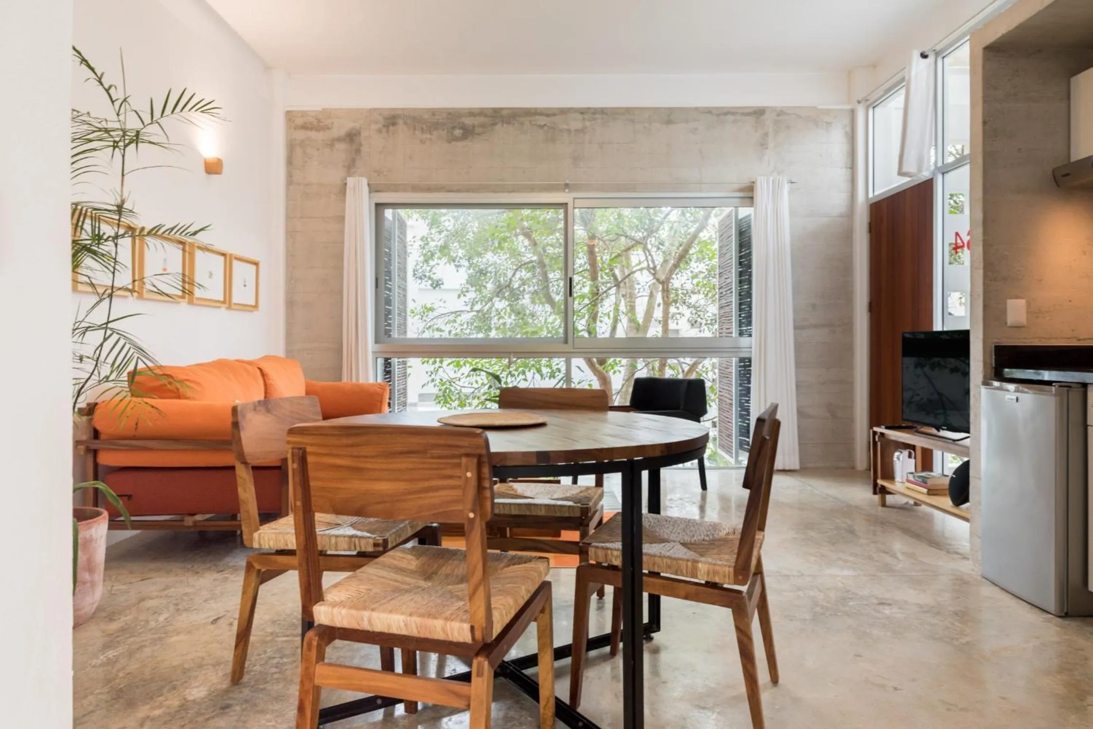 Living room in Casa de Piedra Tulum