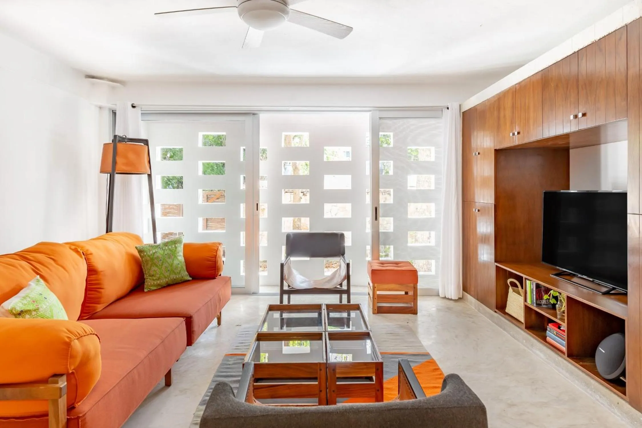 Living room in Casa de Piedra Tulum