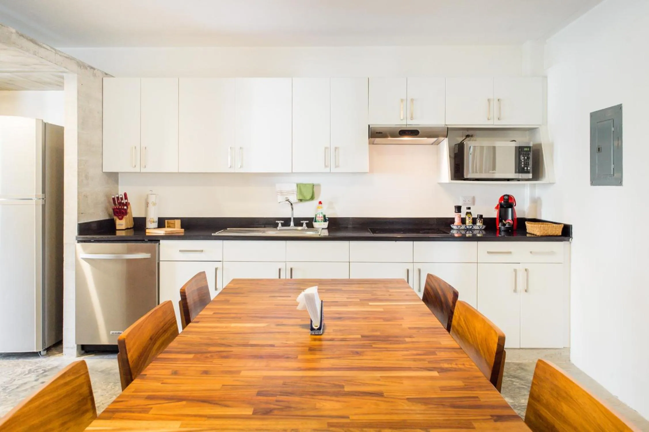 Kitchen or kitchenette in Casa de Piedra Tulum