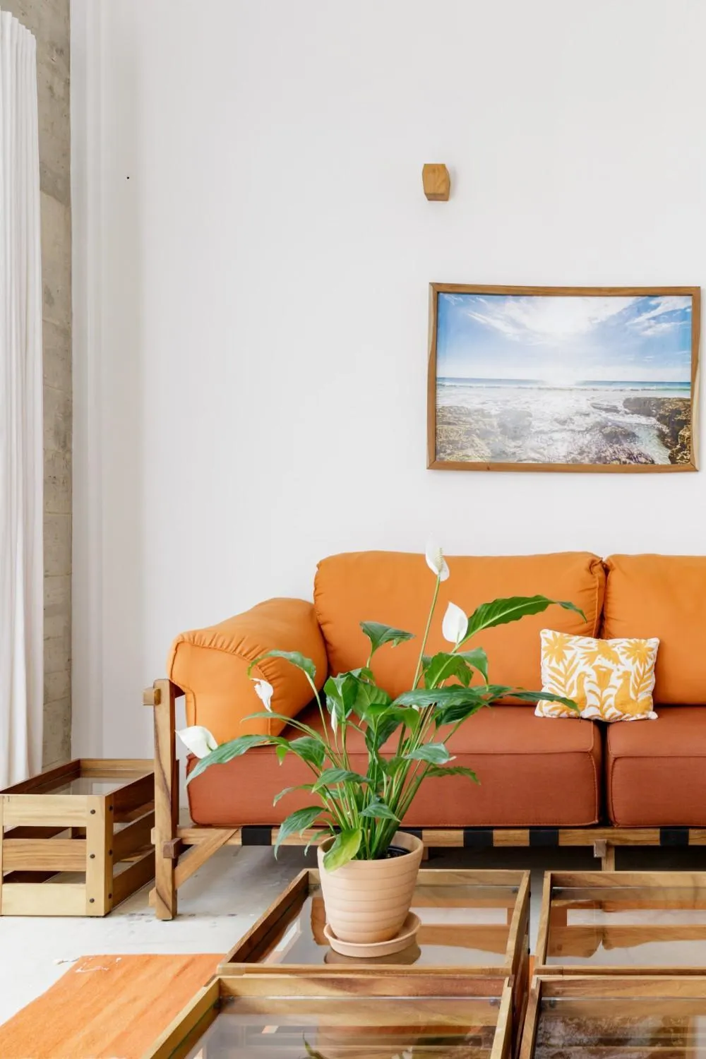 Living room in Casa de Piedra Tulum