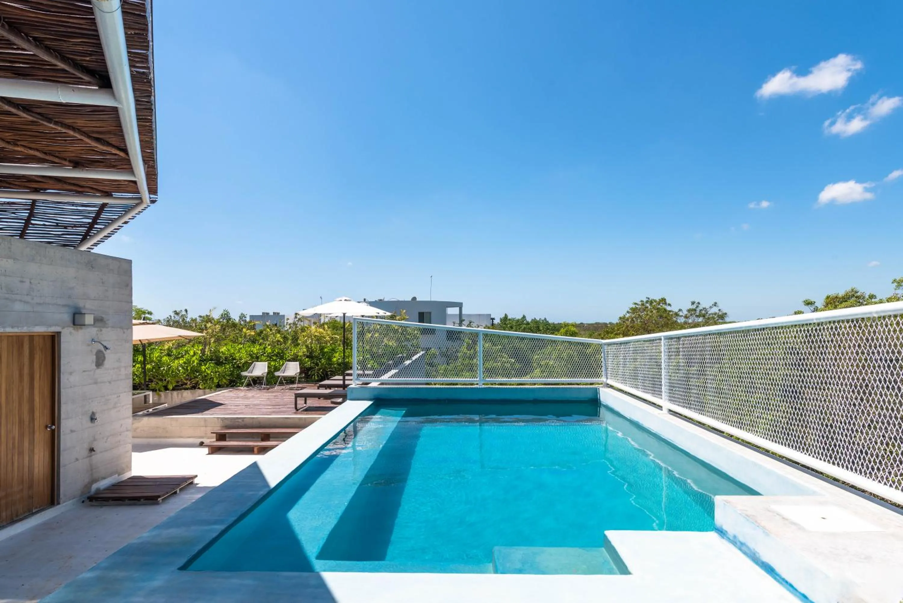 Pool view in Casa de Piedra Tulum