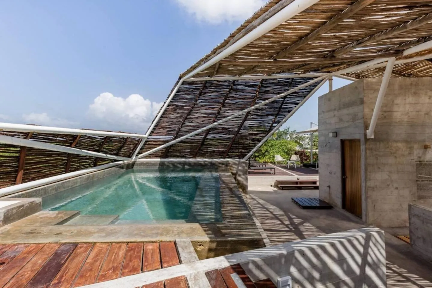 Pool view in Casa de Piedra Tulum