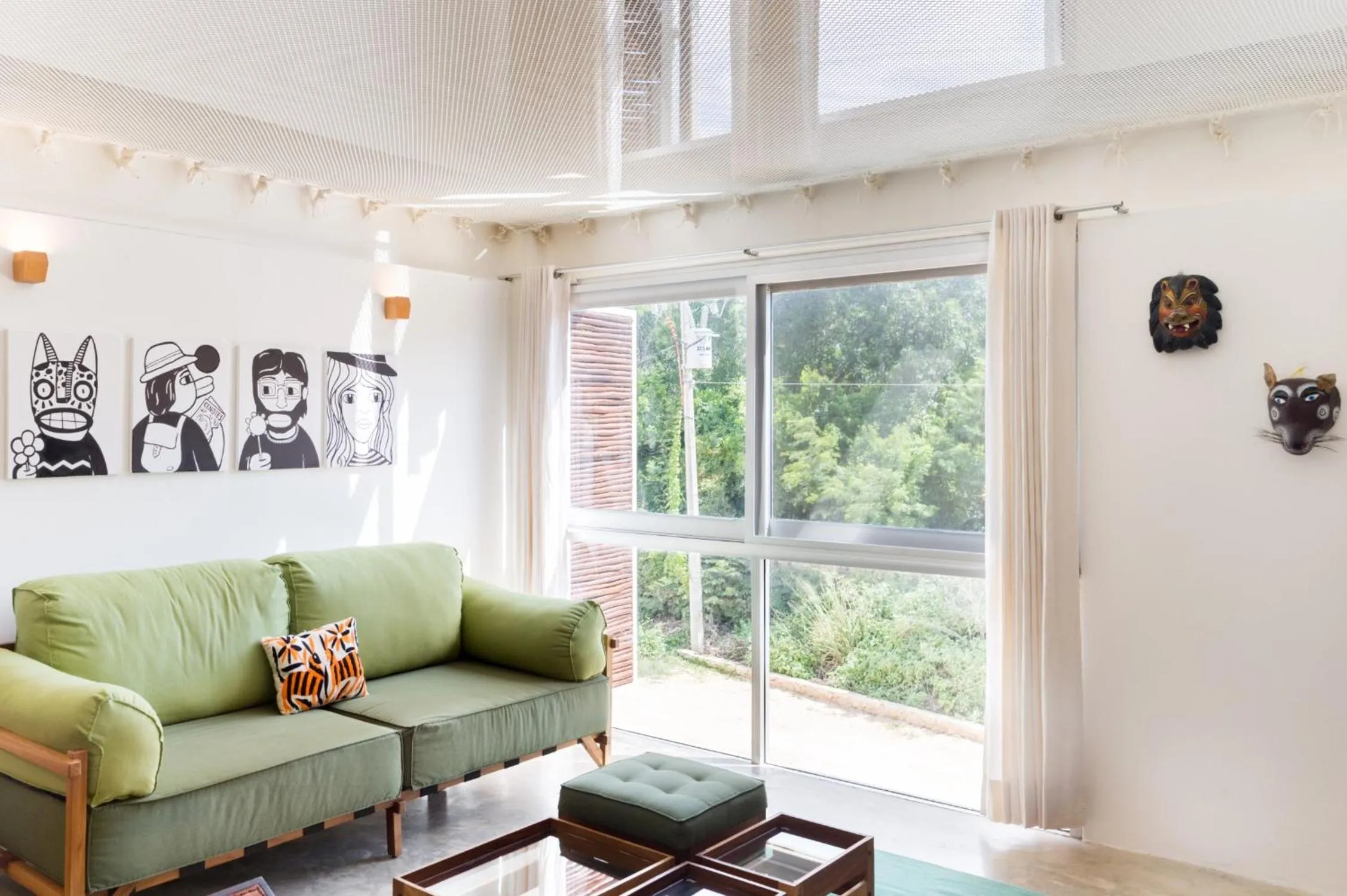 Living room in Casa de Piedra Tulum