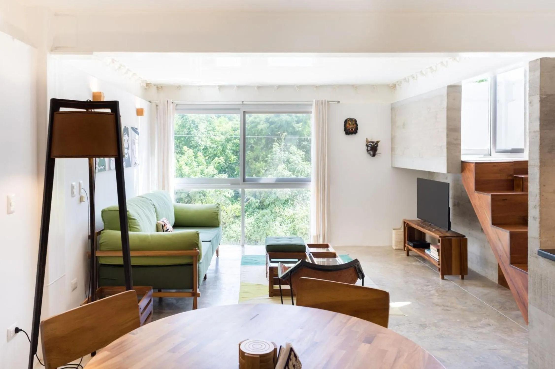 Living room in Casa de Piedra Tulum