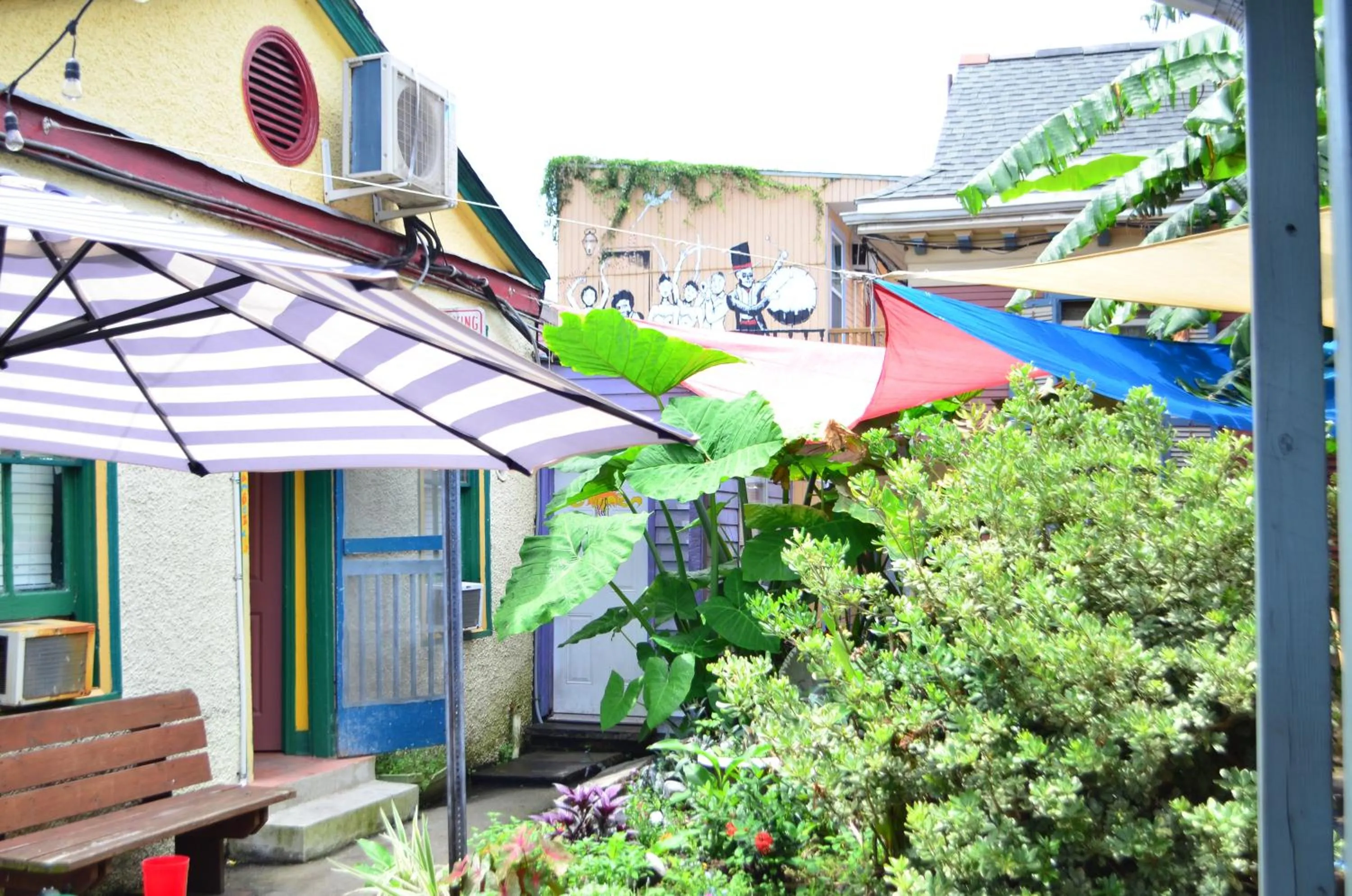 Patio in India House Hostel