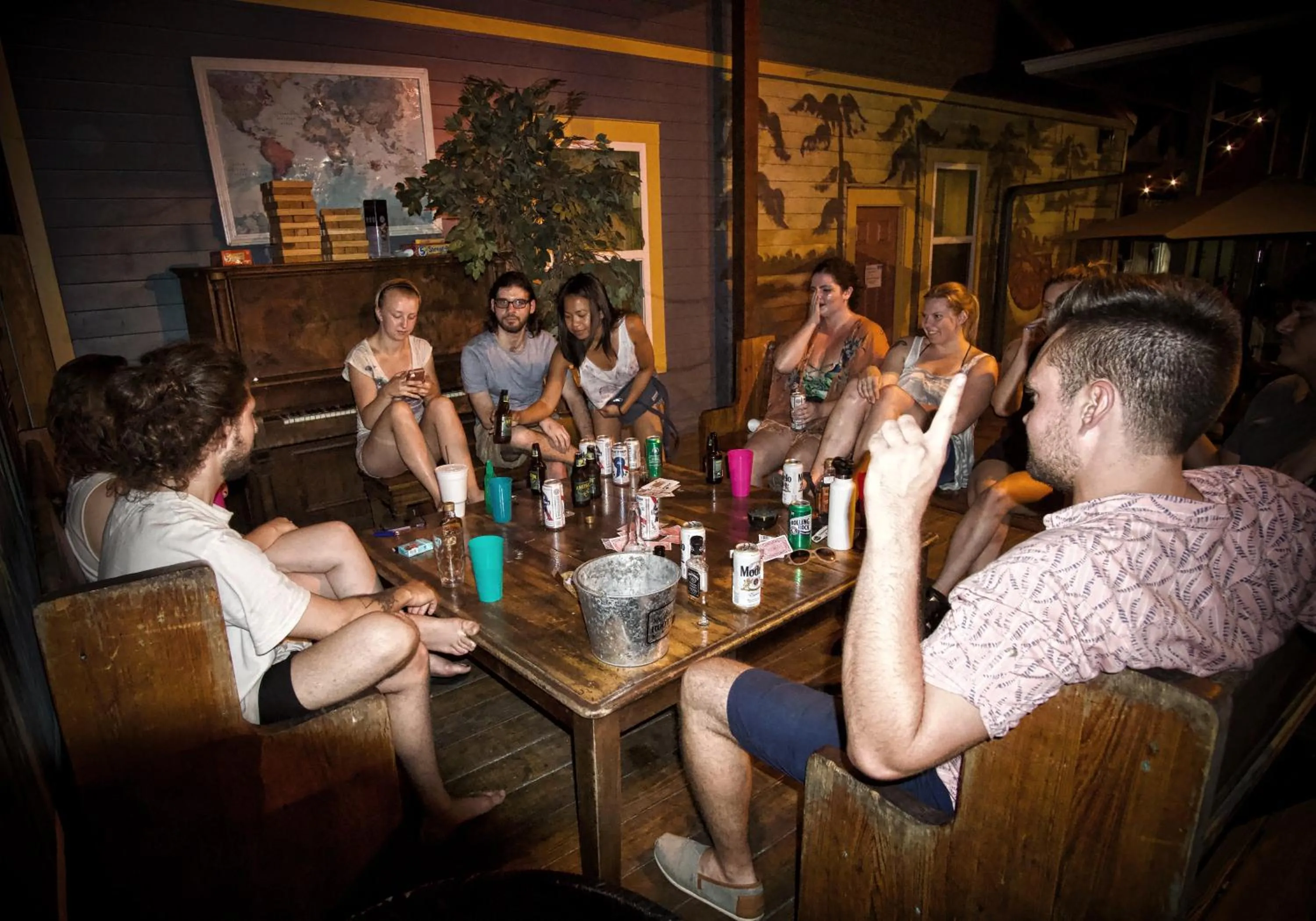 People in India House Hostel