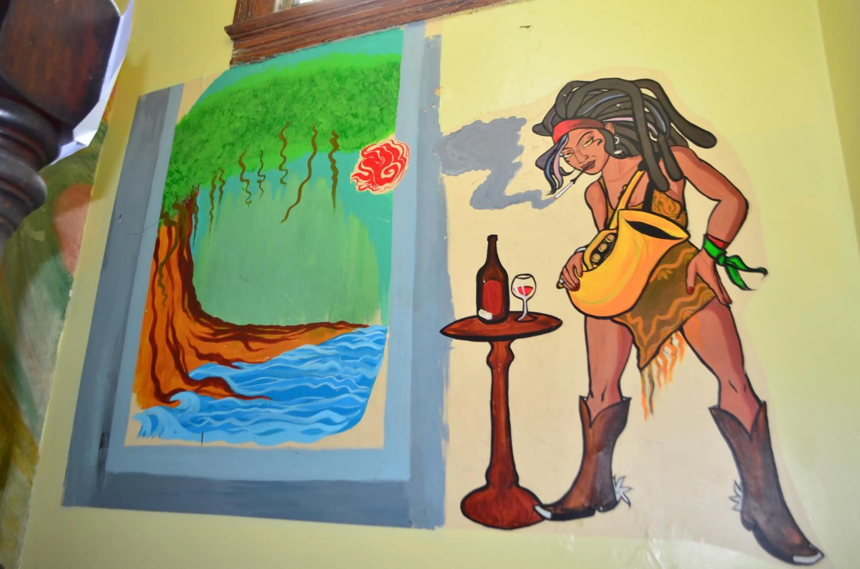 Decorative detail in India House Hostel