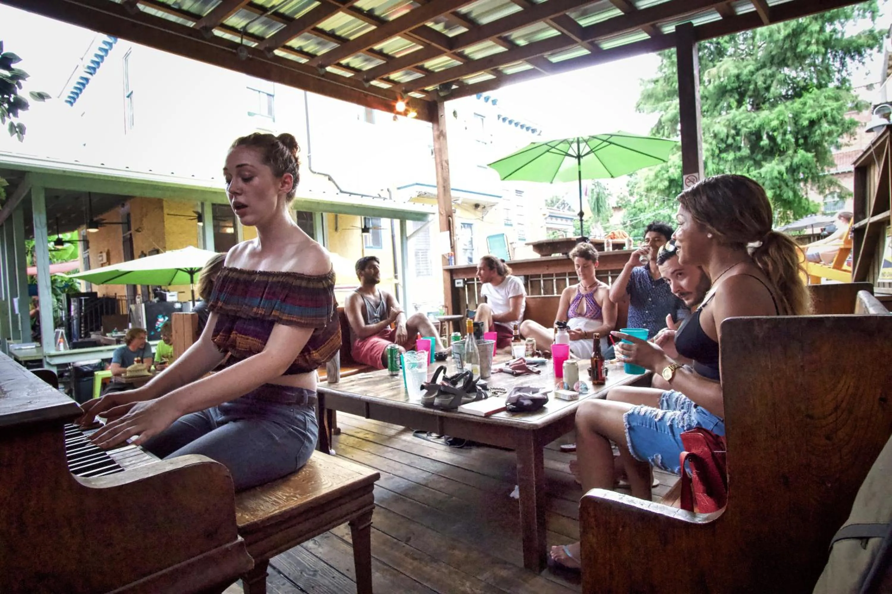 People in India House Hostel