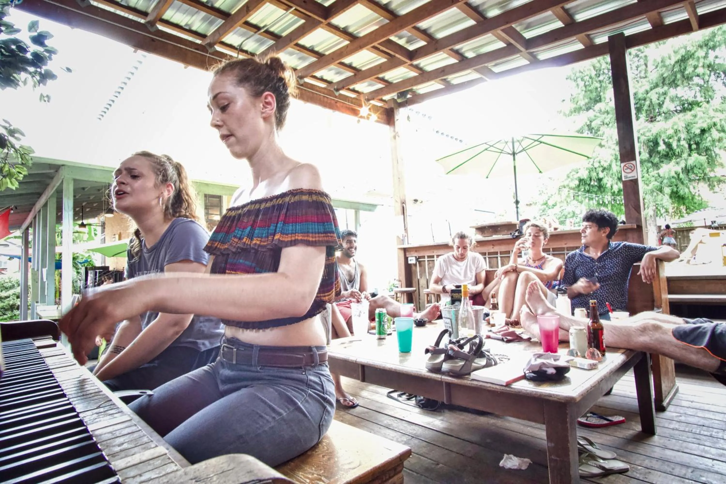 People in India House Hostel