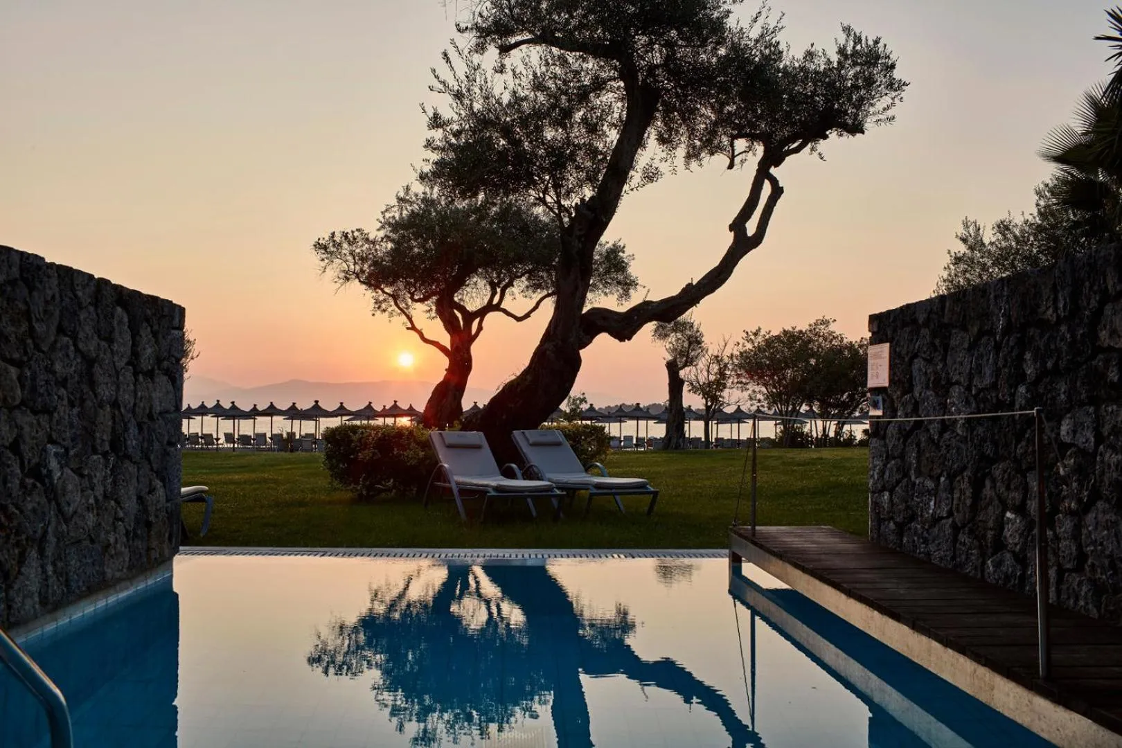 Pool view in Kontokali Bay Resort & Spa