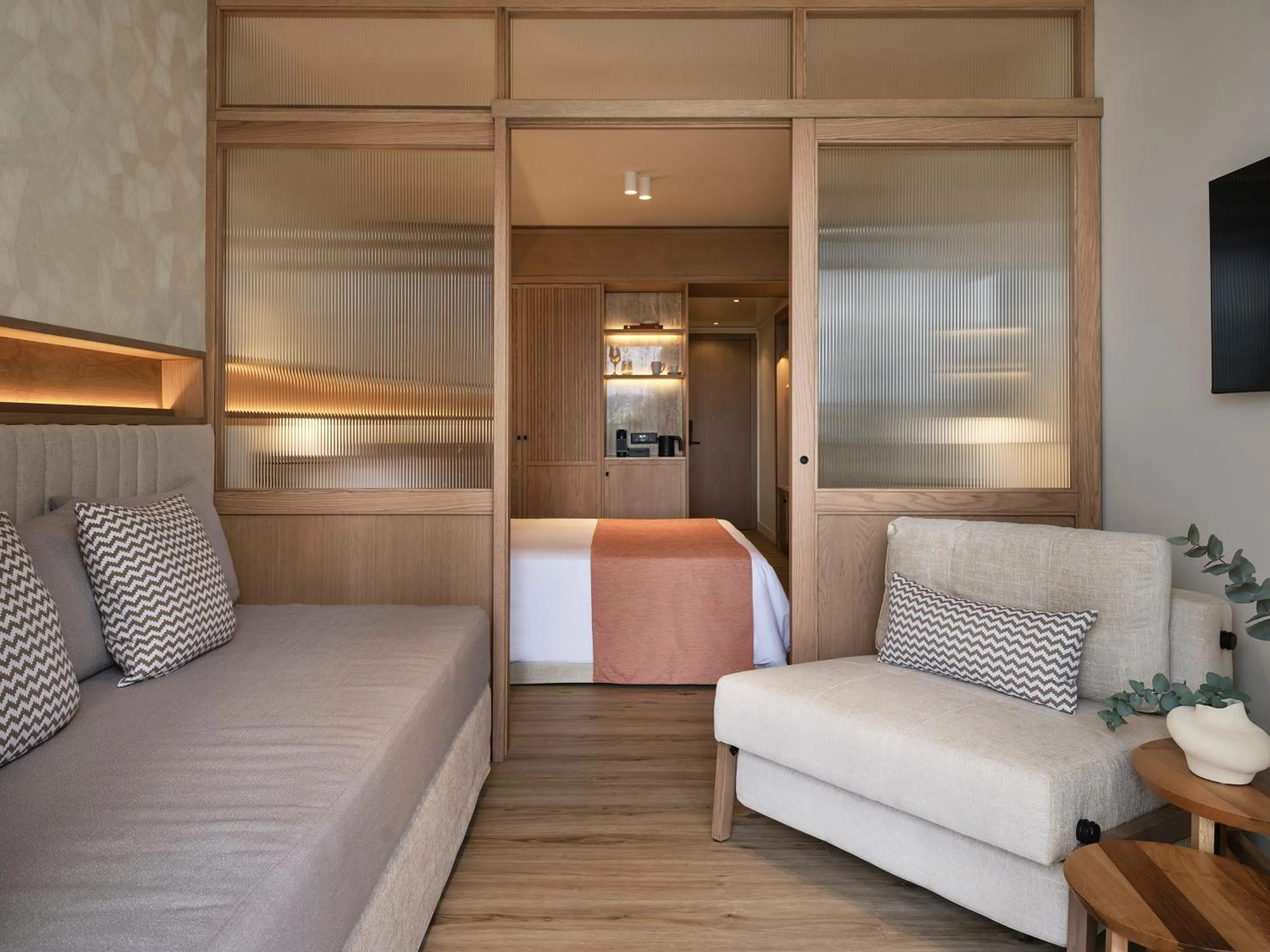 Bed in Kontokali Bay Resort & Spa