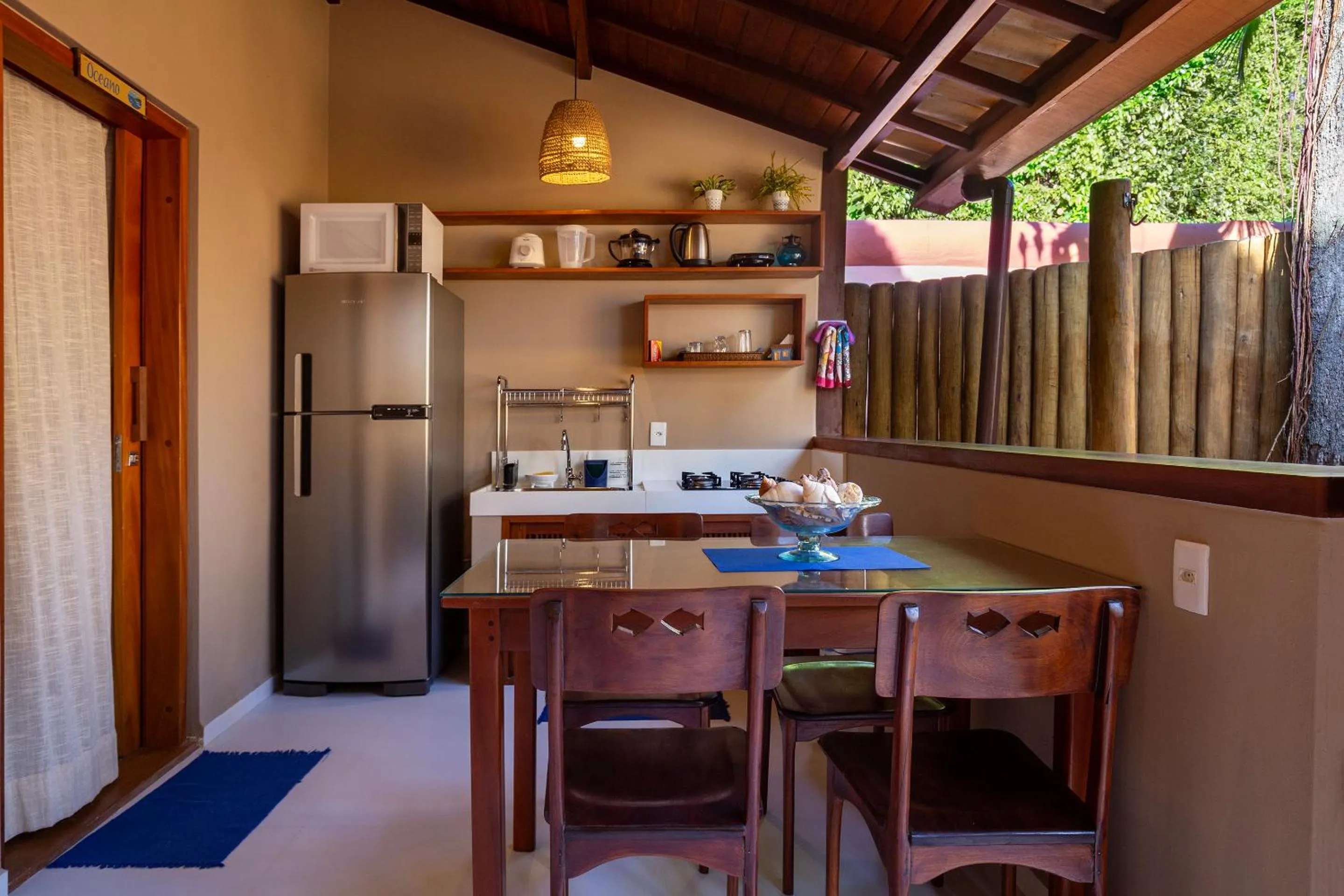 Kitchen or kitchenette in Pousada Quarto Crescente